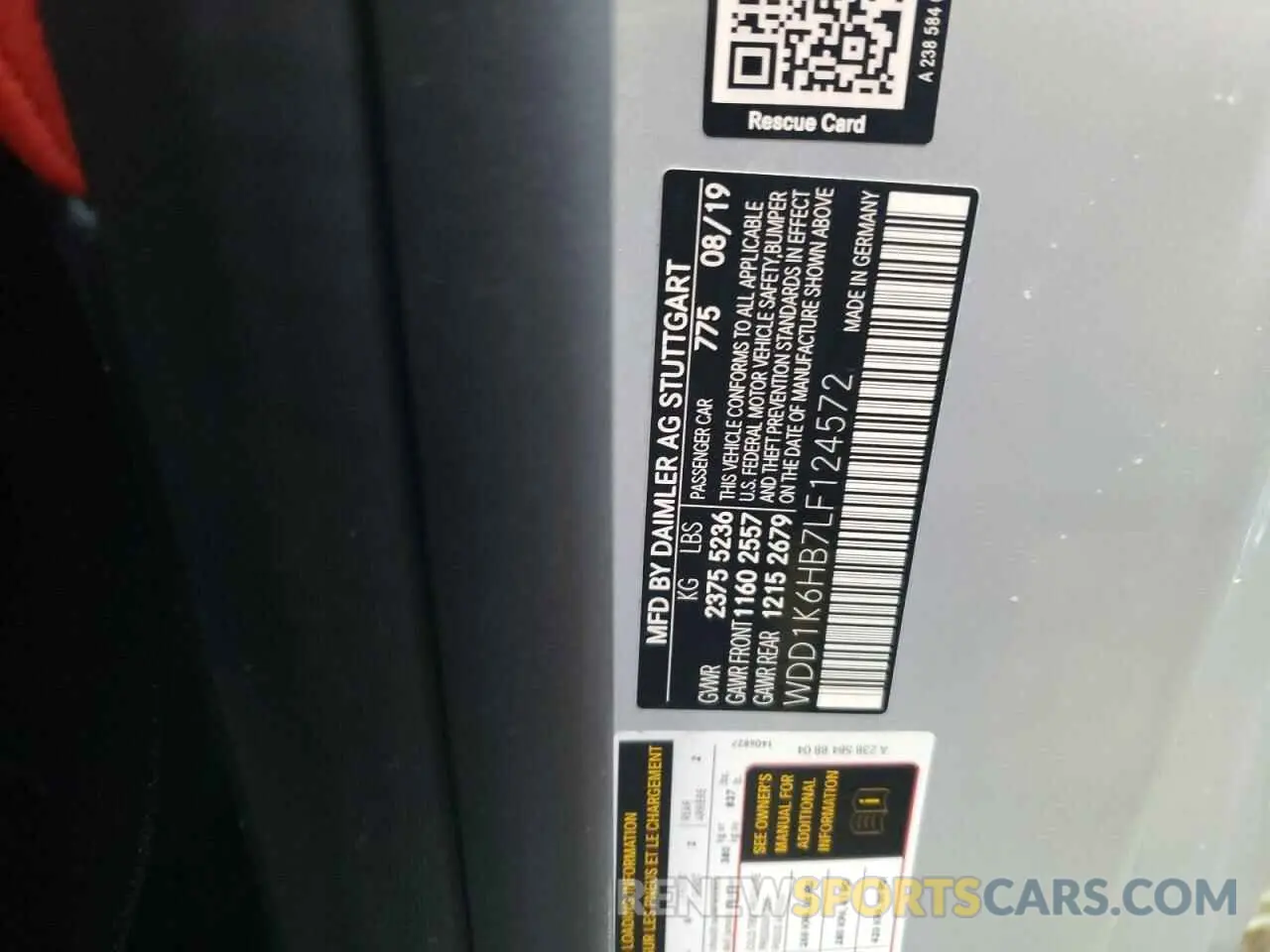10 Фотография поврежденного автомобиля WDD1K6HB7LF124572 MERCEDES-BENZ E-CLASS 2020