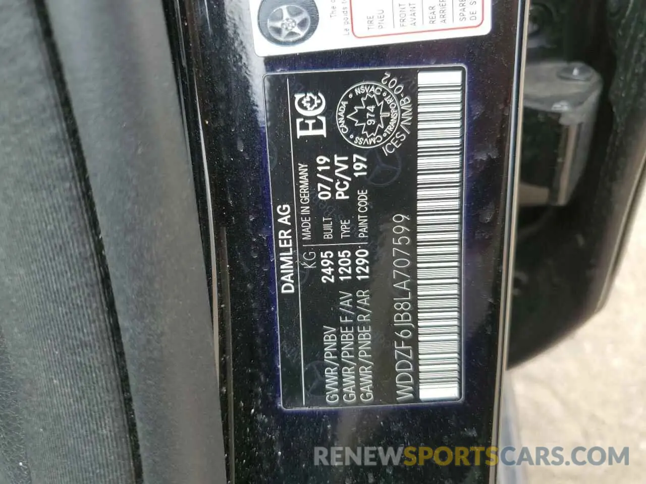 12 Photograph of a damaged car WDDZF6JB8LA707599 MERCEDES-BENZ E-CLASS 2020