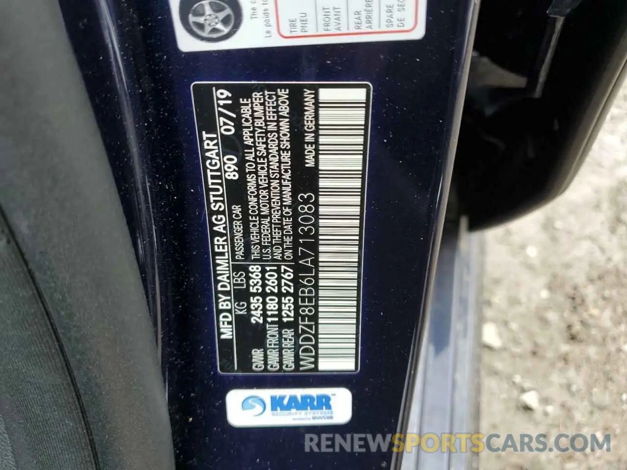 12 Фотография поврежденного автомобиля WDDZF8EB6LA713083 MERCEDES-BENZ E-CLASS 2020