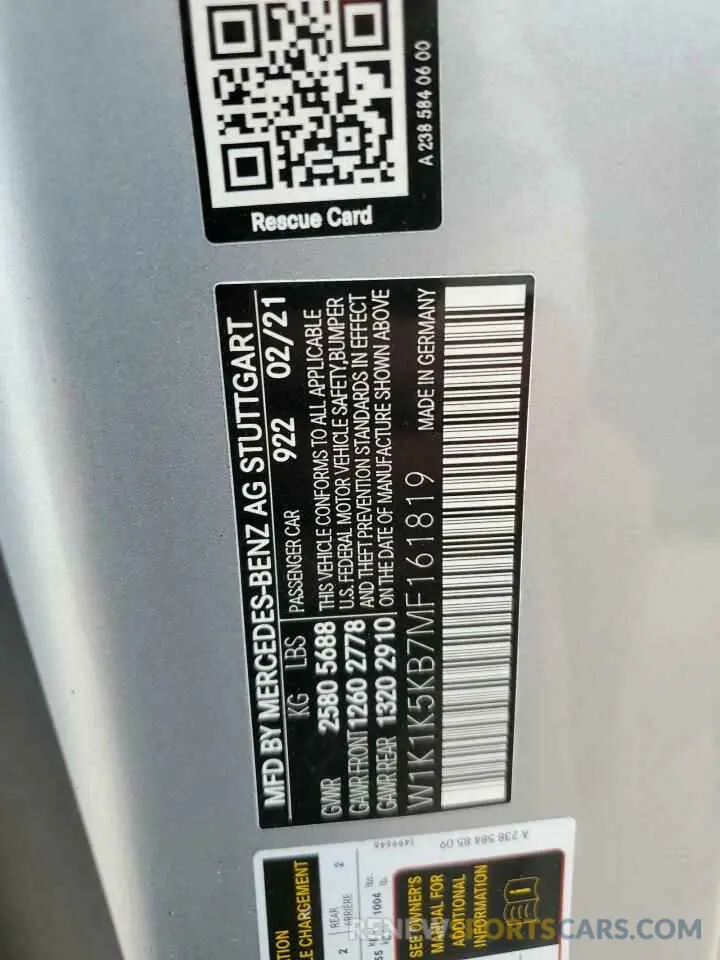 13 Фотография поврежденного автомобиля W1K1K5KB7MF161819 MERCEDES-BENZ E-CLASS 2021