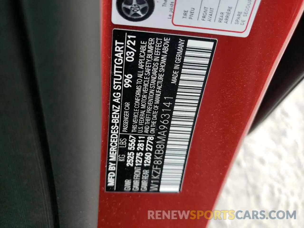 12 Photograph of a damaged car W1KZF8KB8MA963141 MERCEDES-BENZ E-CLASS 2021
