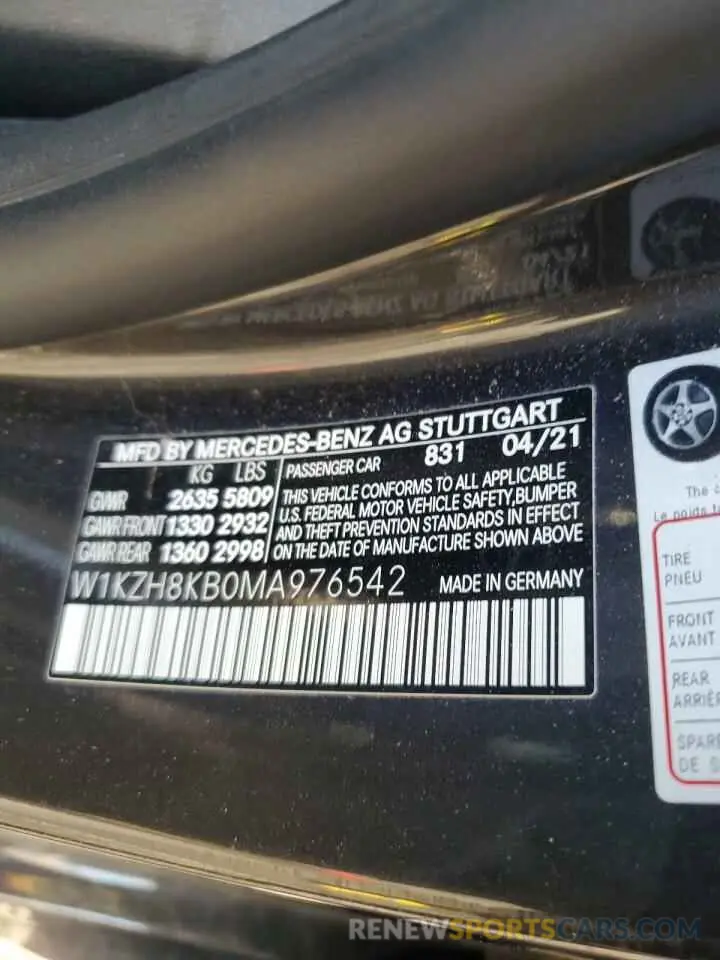 13 Photograph of a damaged car W1KZH8KB0MA976542 MERCEDES-BENZ E-CLASS 2021