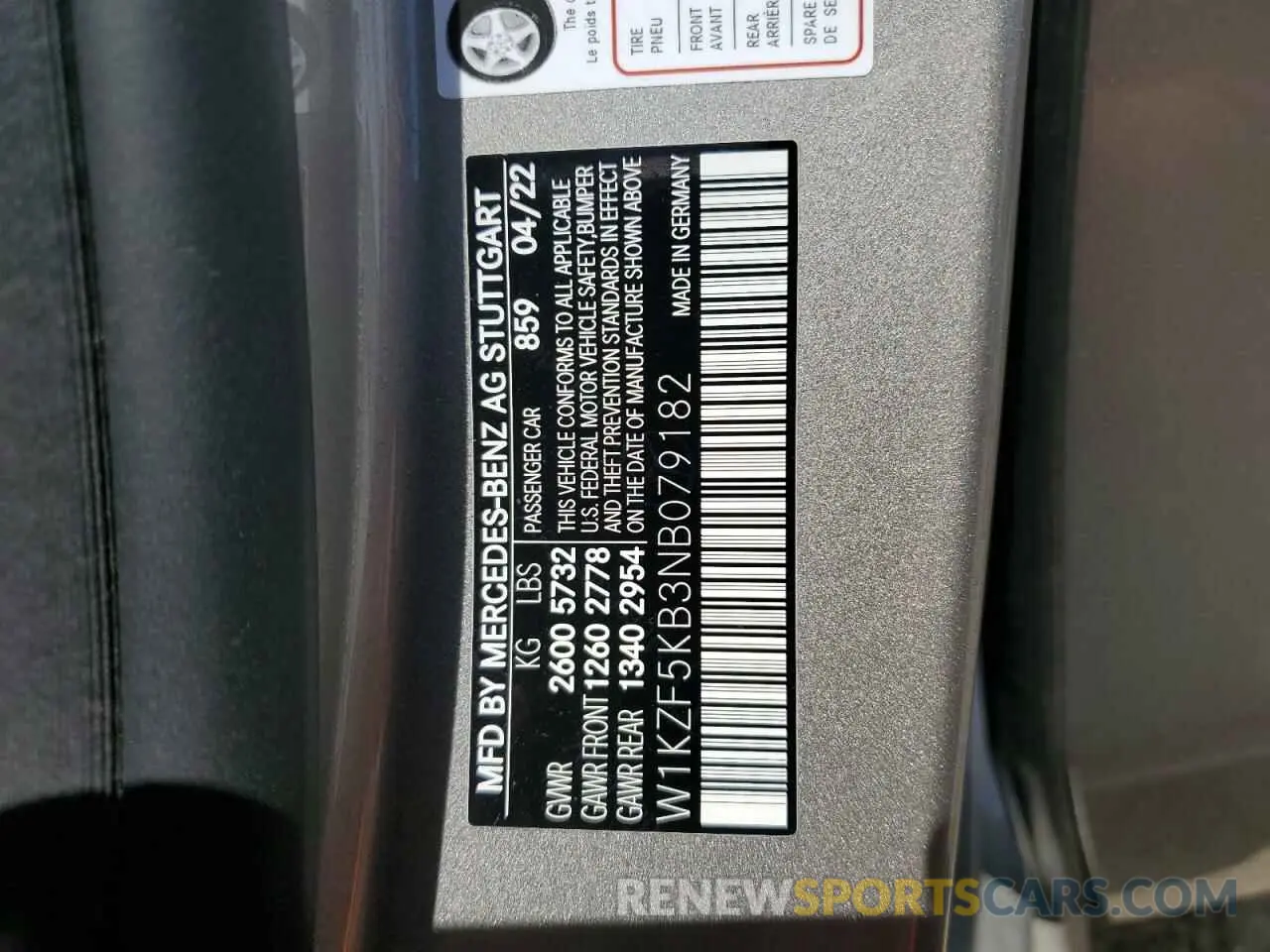 12 Photograph of a damaged car W1KZF5KB3NB079182 MERCEDES-BENZ E-CLASS 2022