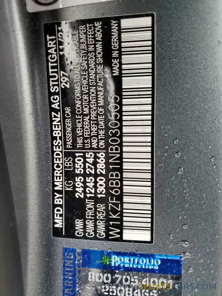 13 Photograph of a damaged car W1KZF6BB1NB030505 MERCEDES-BENZ E-CLASS 2022
