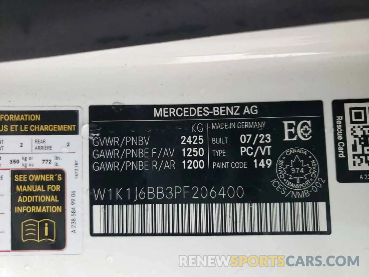 13 Photograph of a damaged car W1K1J6BB3PF206400 MERCEDES-BENZ E-CLASS 2023