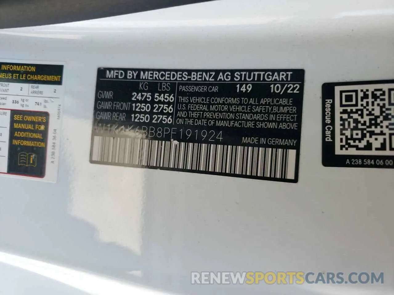 12 Photograph of a damaged car W1K1K6BB8PF191924 MERCEDES-BENZ E-CLASS 2023