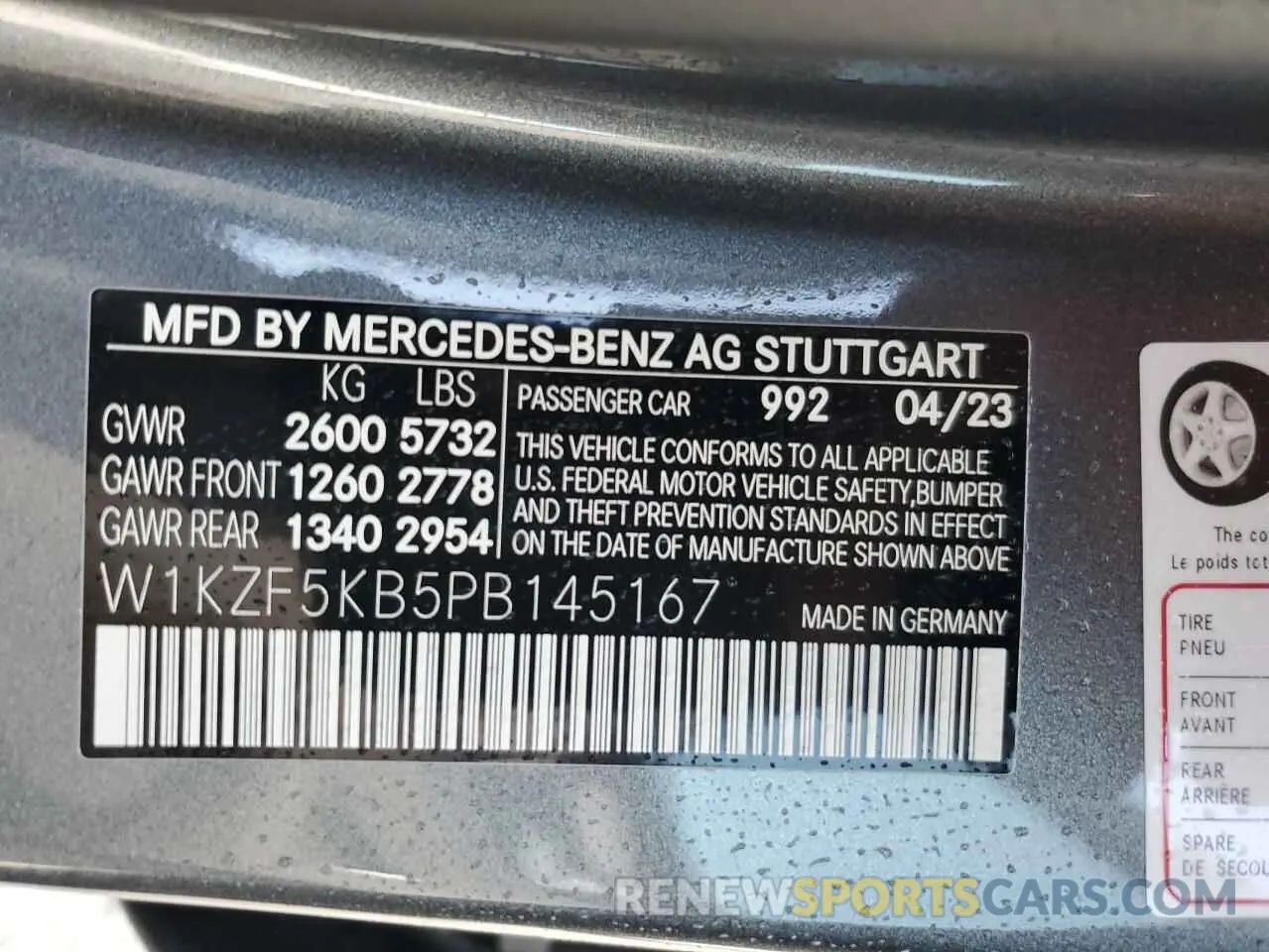 13 Photograph of a damaged car W1KZF5KB5PB145167 MERCEDES-BENZ E-CLASS 2023