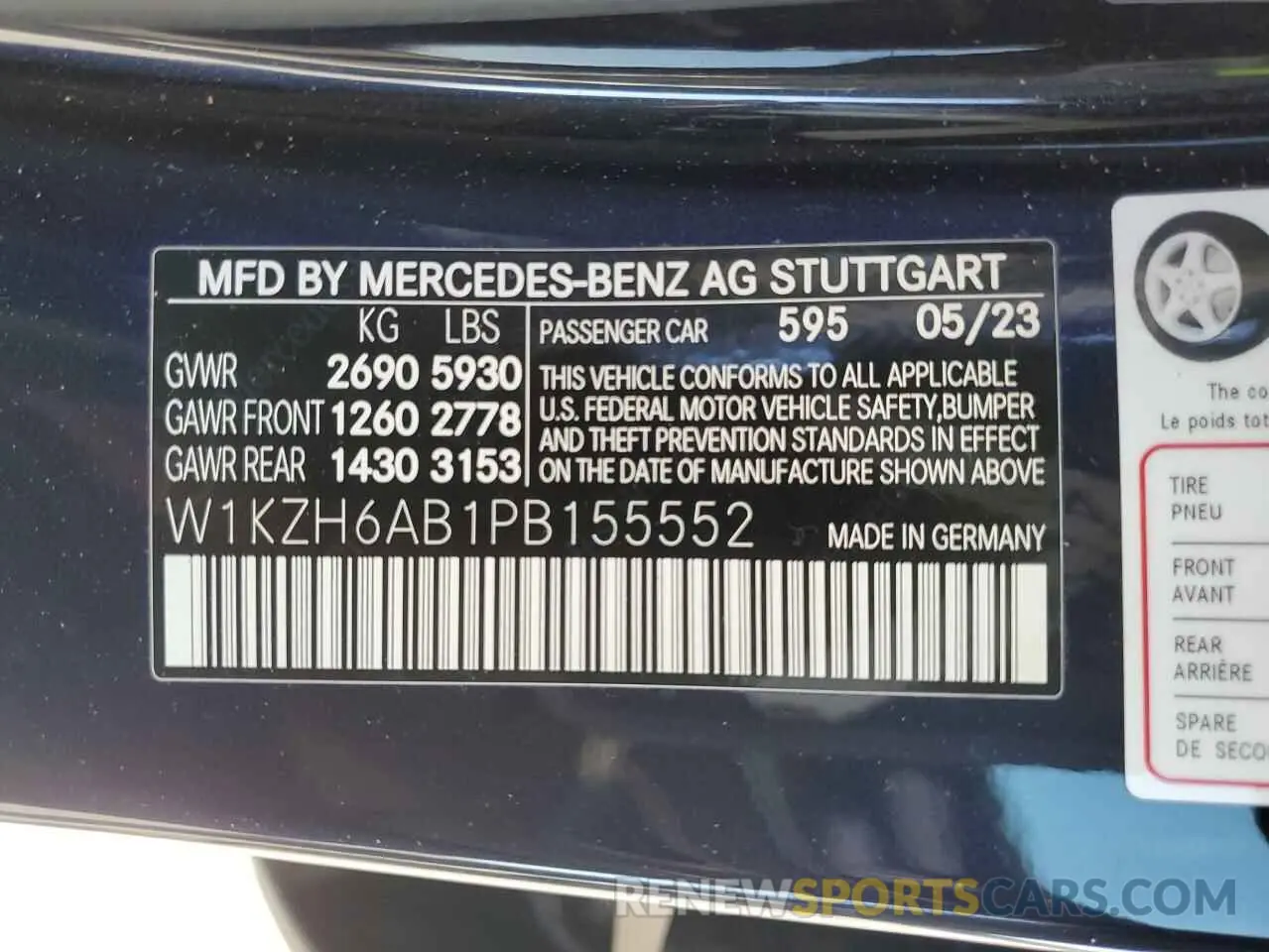 14 Фотография поврежденного автомобиля W1KZH6AB1PB155552 MERCEDES-BENZ E-CLASS 2023