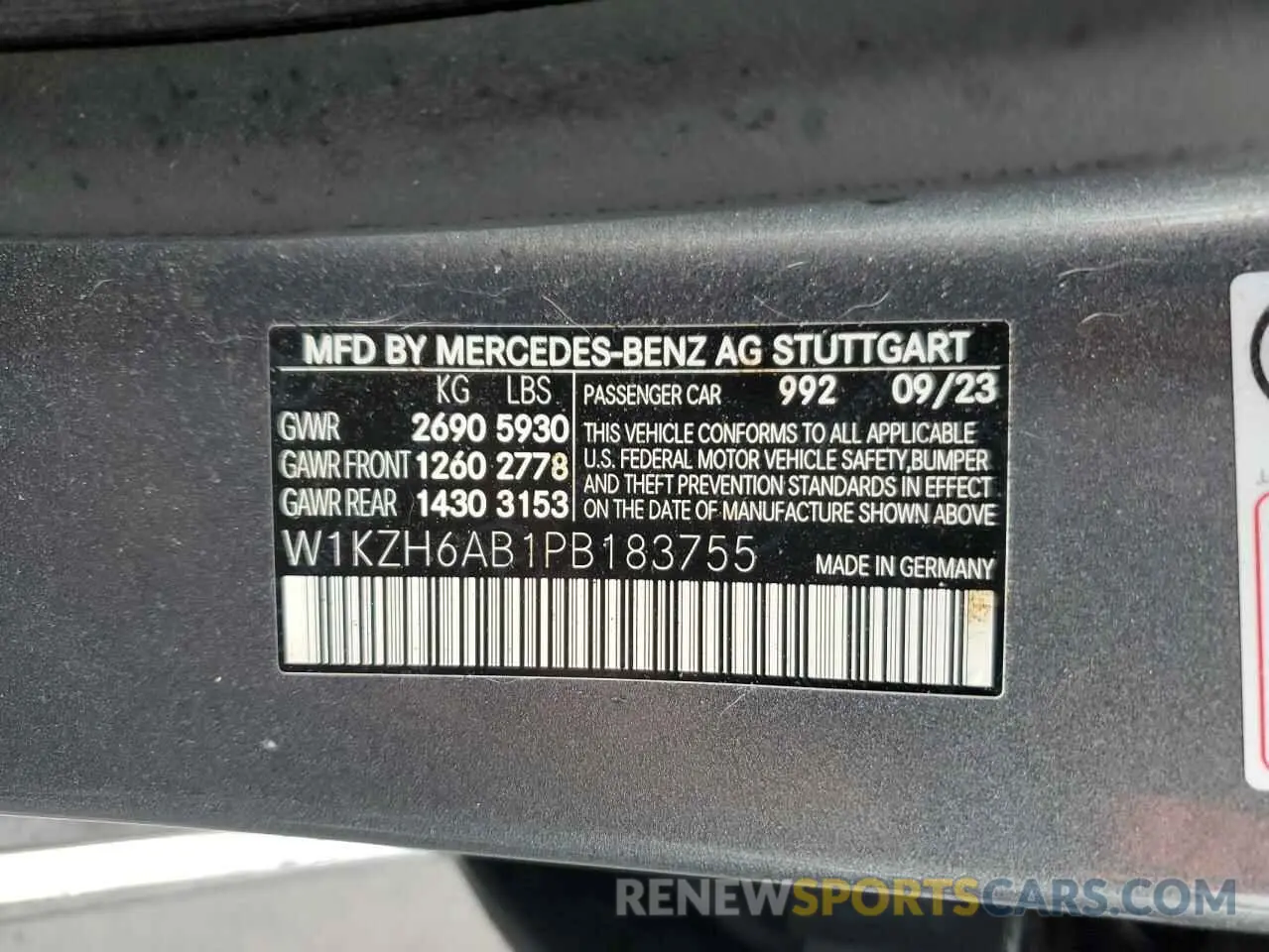 13 Фотография поврежденного автомобиля W1KZH6AB1PB183755 MERCEDES-BENZ E-CLASS 2023