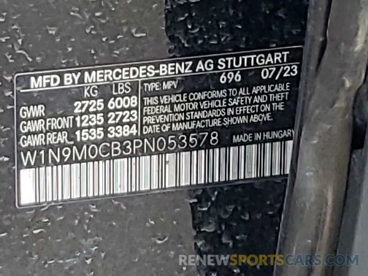 12 Photograph of a damaged car W1N9M0CB3PN053578 MERCEDES-BENZ EQB 250+ 2023
