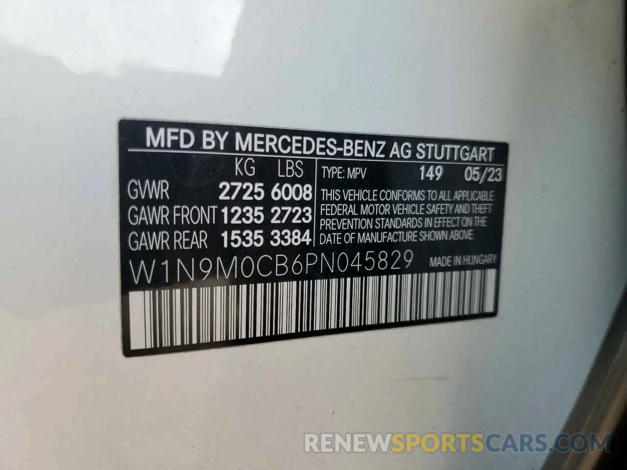 13 Фотография поврежденного автомобиля W1N9M0CB6PN045829 MERCEDES-BENZ EQB 250+ 2023