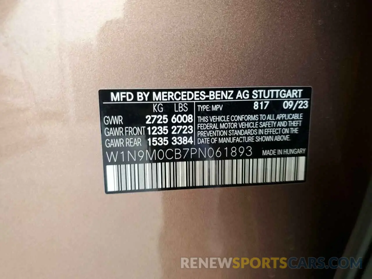 13 Фотография поврежденного автомобиля W1N9M0CB7PN061893 MERCEDES-BENZ EQB 250+ 2023