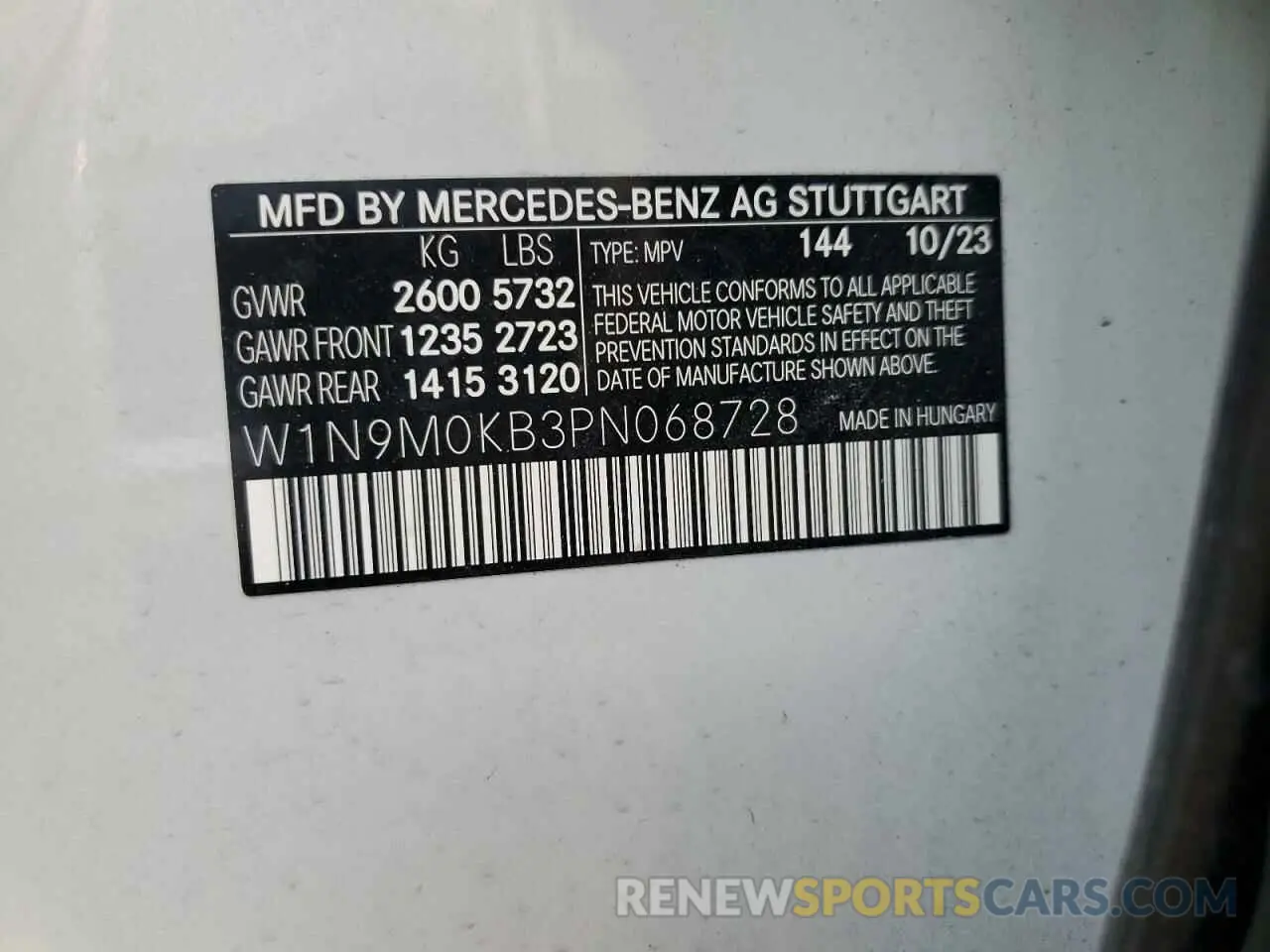 13 Фотография поврежденного автомобиля W1N9M0KB3PN068728 MERCEDES-BENZ EQB 300 4M 2023