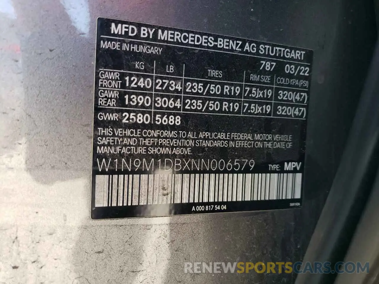 13 Photograph of a damaged car W1N9M1DBXNN006579 MERCEDES-BENZ EQB 350 4M 2022