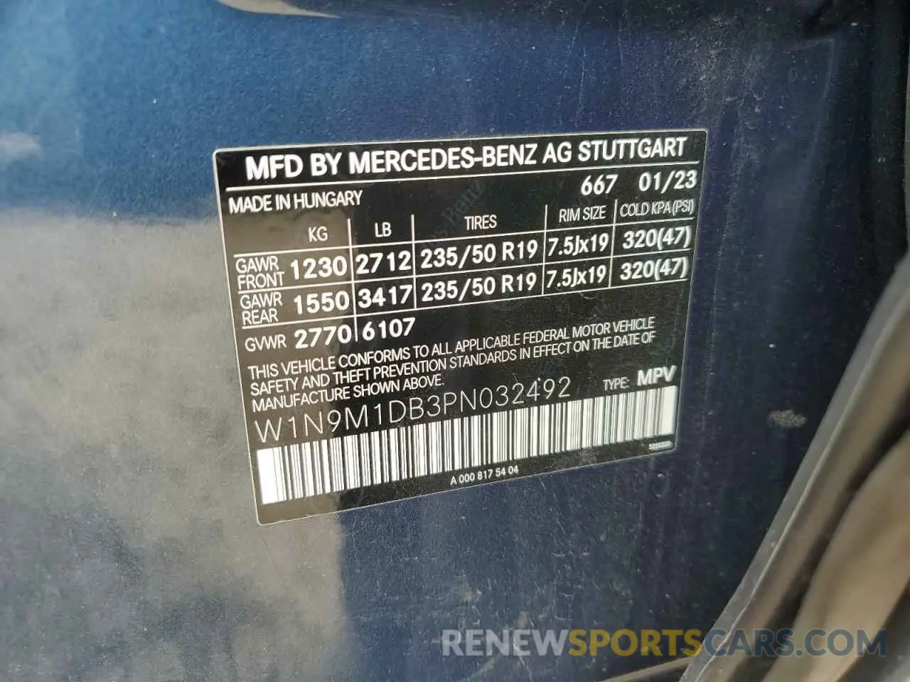 14 Фотография поврежденного автомобиля W1N9M1DB3PN032492 MERCEDES-BENZ EQB 350 4M 2023