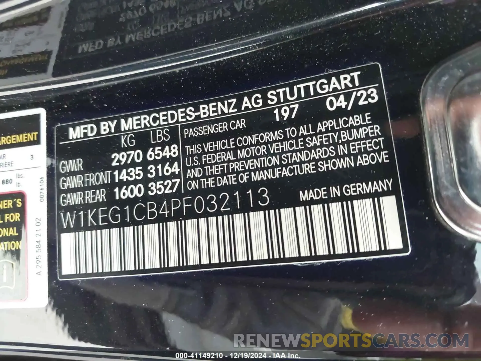 9 Фотография поврежденного автомобиля W1KEG1CB4PF032113 MERCEDES-BENZ EQE 350 2023