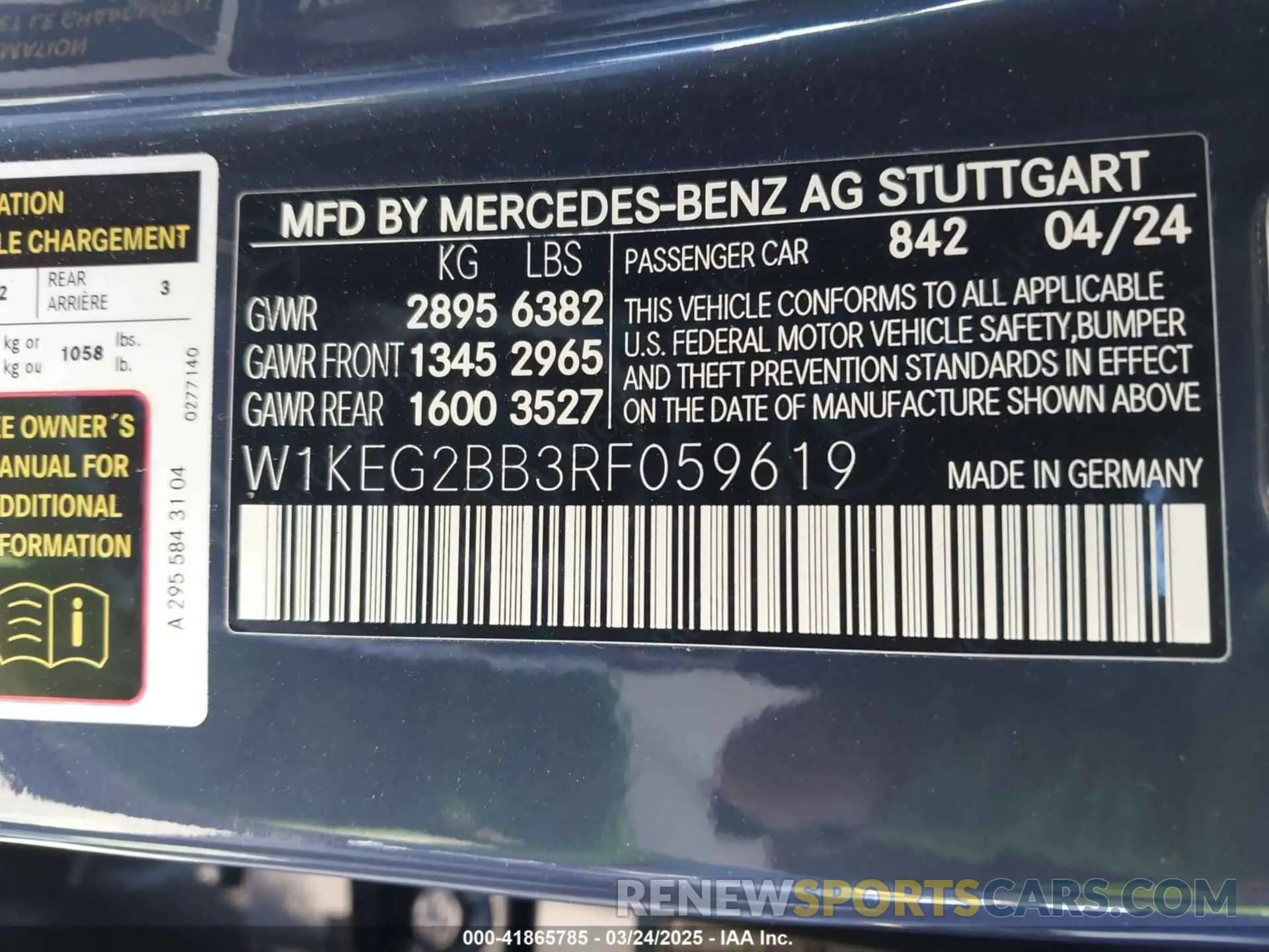 9 Фотография поврежденного автомобиля W1KEG2BB3RF059619 MERCEDES-BENZ EQE 350+ 2024