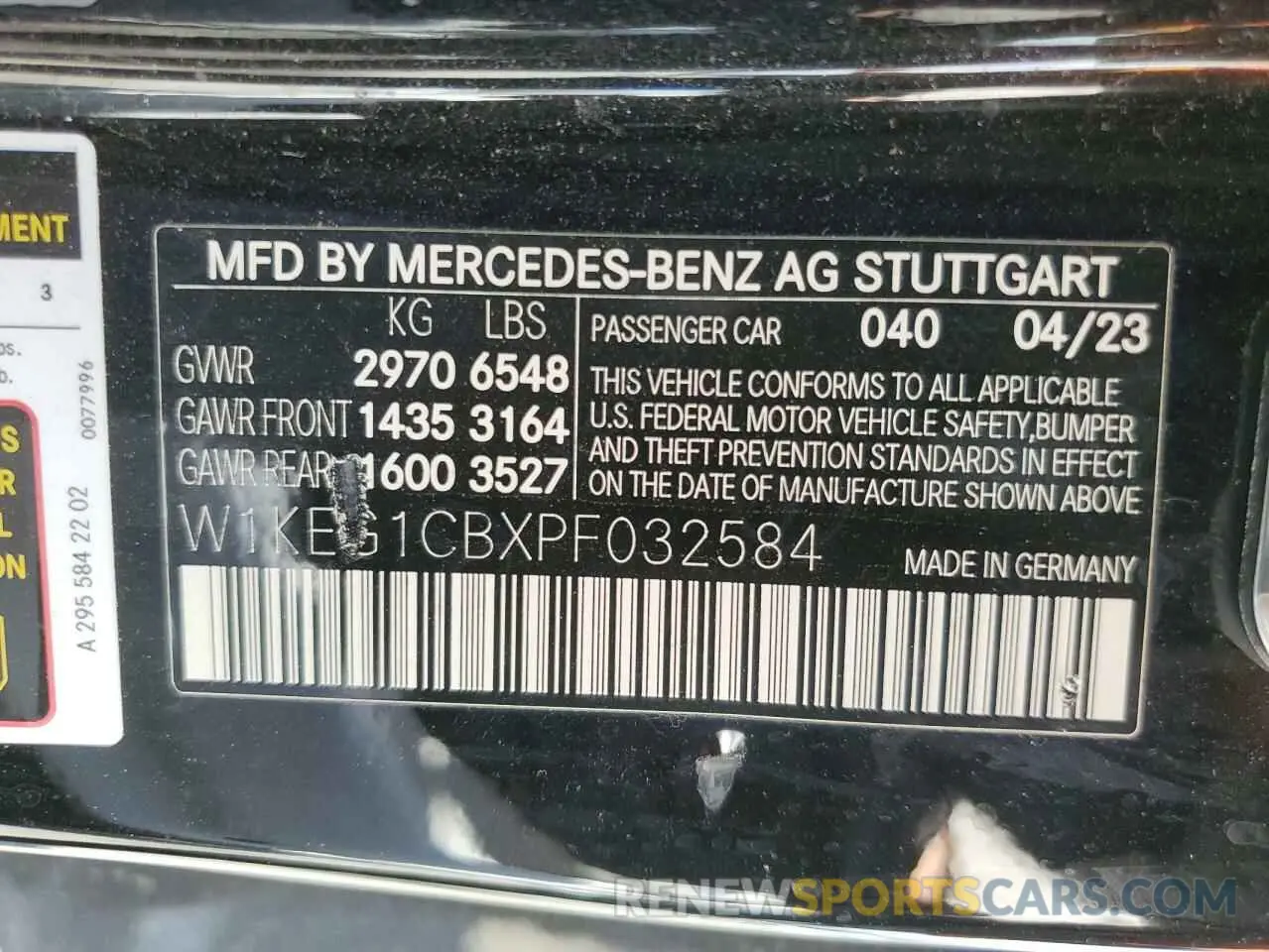 12 Photograph of a damaged car W1KEG1CBXPF032584 MERCEDES-BENZ EQE SEDAN 2023