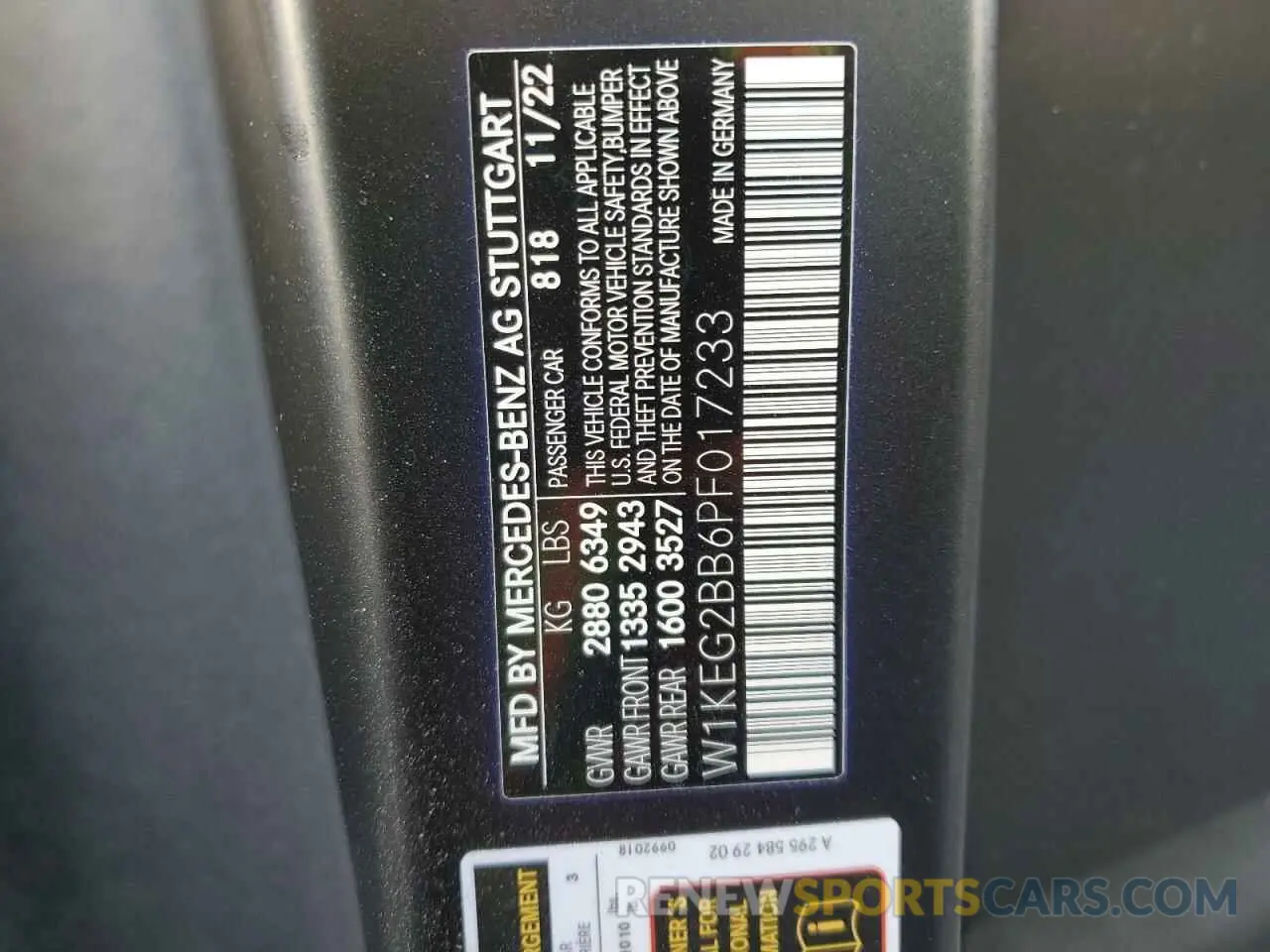 12 Photograph of a damaged car W1KEG2BB6PF017233 MERCEDES-BENZ EQE SEDAN 2023