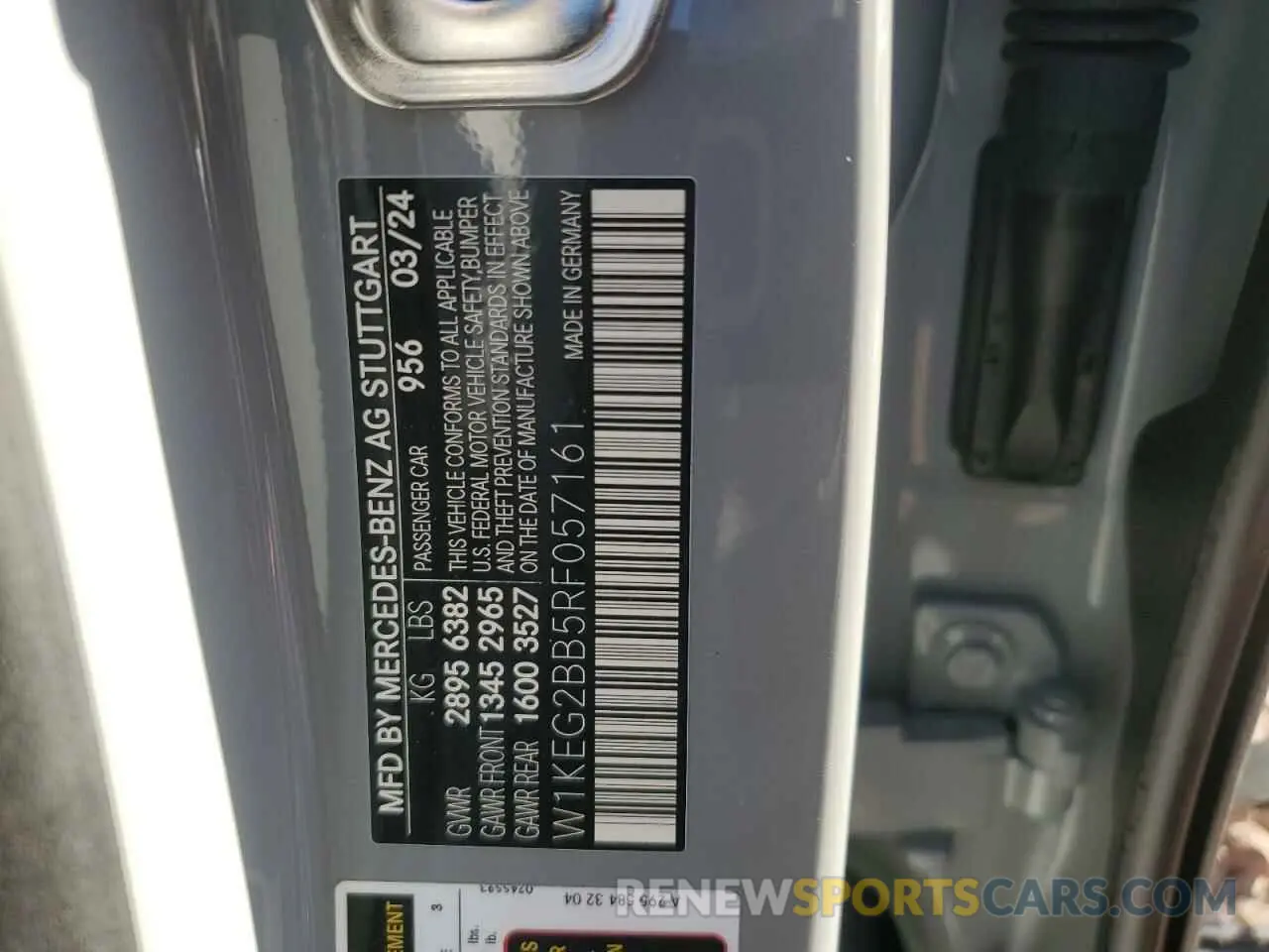 12 Photograph of a damaged car W1KEG2BB5RF057161 MERCEDES-BENZ EQE SEDAN 2024