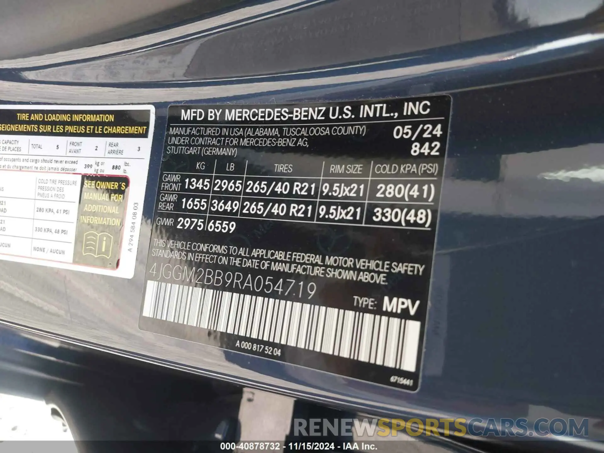 9 Photograph of a damaged car 4JGGM2BB9RA054719 MERCEDES-BENZ EQE SUV 2024