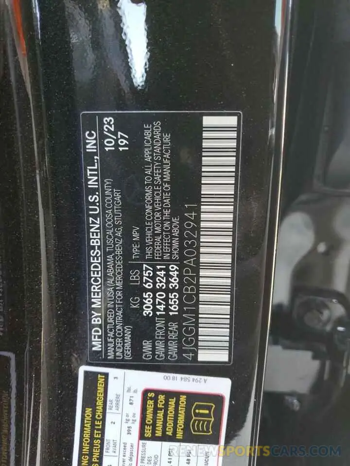 14 Photograph of a damaged car 4JGGM1CB2PA032941 MERCEDES-BENZ EQE SUV 35 2023