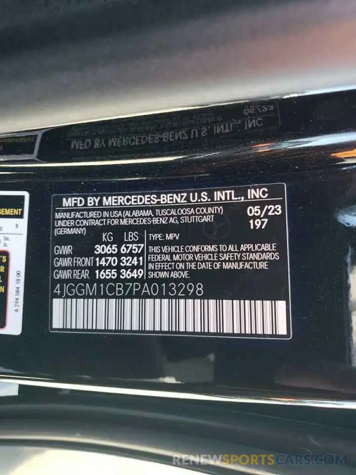 13 Photograph of a damaged car 4JGGM1CB7PA013298 MERCEDES-BENZ EQE SUV 35 2023