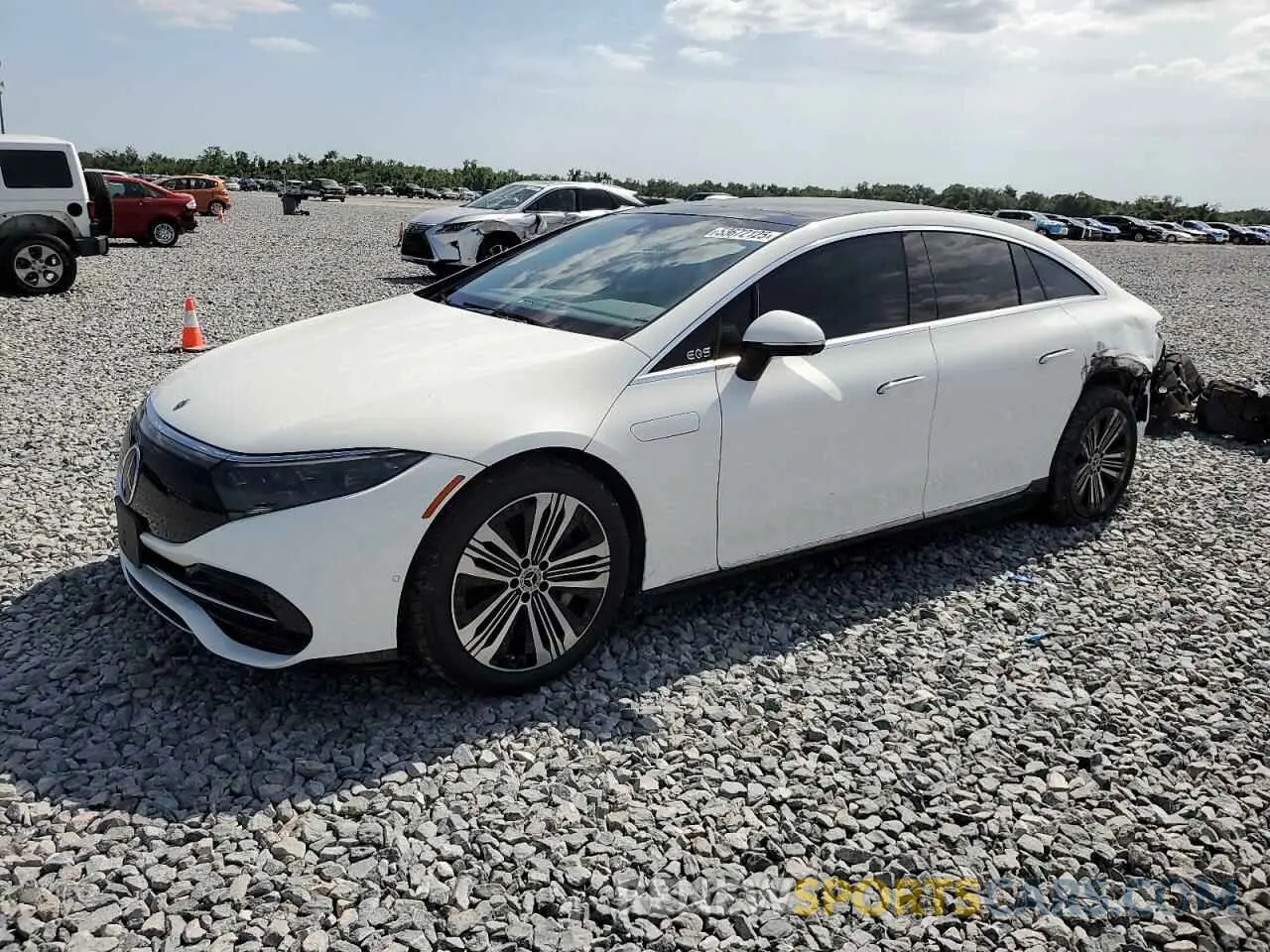 1 Photograph of a damaged car W1KCG2DB9NA005009 MERCEDES-BENZ EQS SEDAN 2022