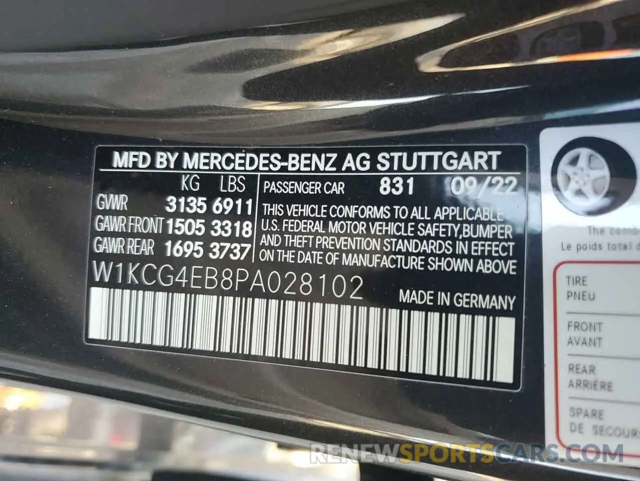 12 Photograph of a damaged car W1KCG4EB8PA028102 MERCEDES-BENZ EQS SEDAN 2023