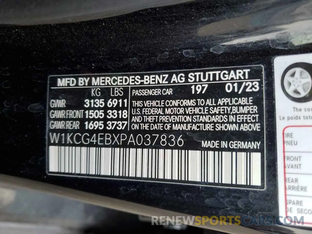 13 Photograph of a damaged car W1KCG4EBXPA037836 MERCEDES-BENZ EQS SEDAN 2023