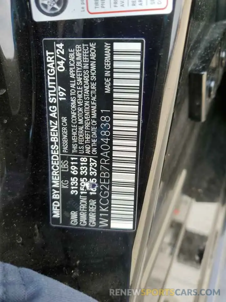 12 Photograph of a damaged car W1KCG2EB7RA048381 MERCEDES-BENZ EQS SEDAN 2024