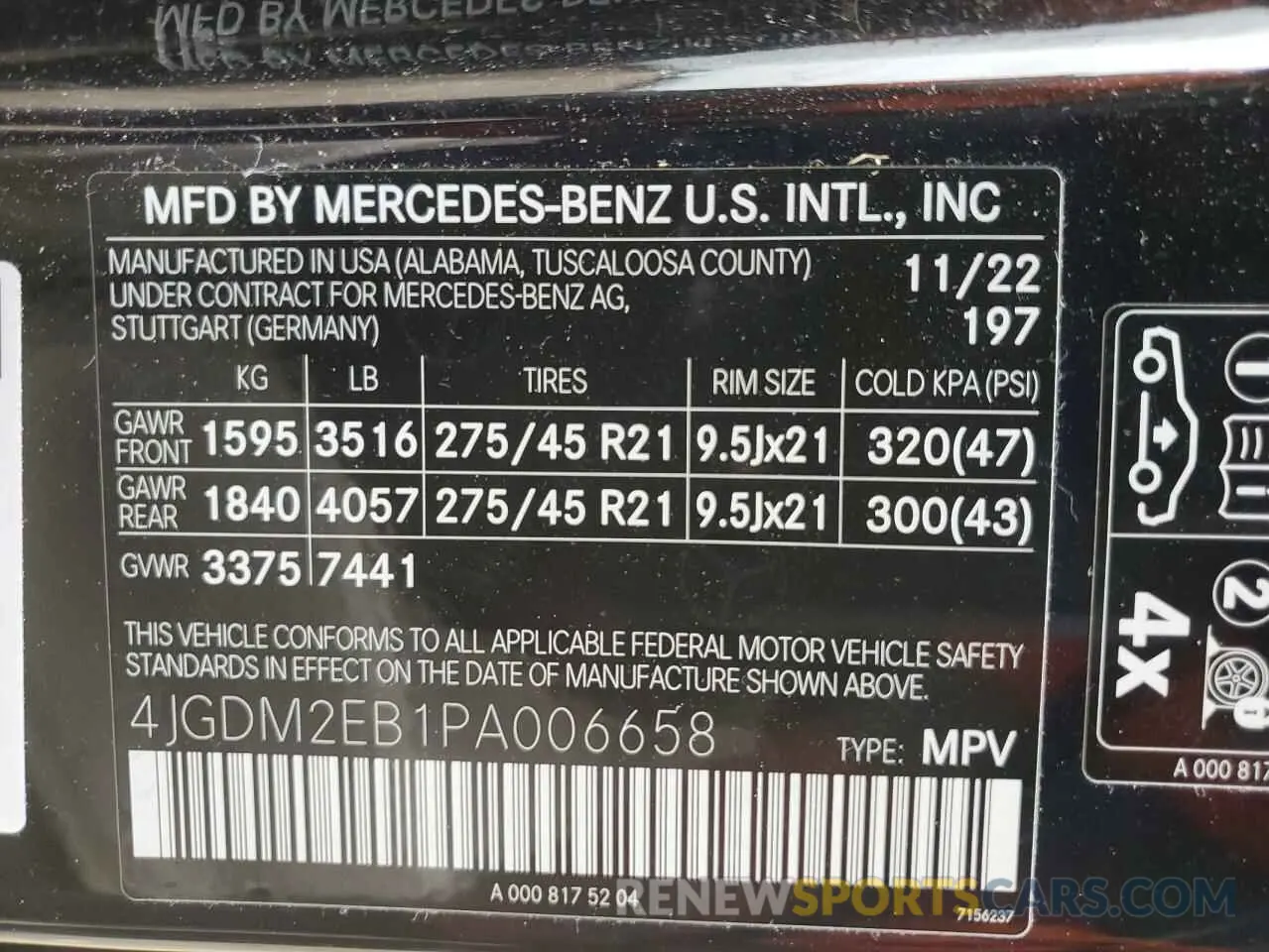 13 Photograph of a damaged car 4JGDM2EB1PA006658 MERCEDES-BENZ EQS SUV 45 2023