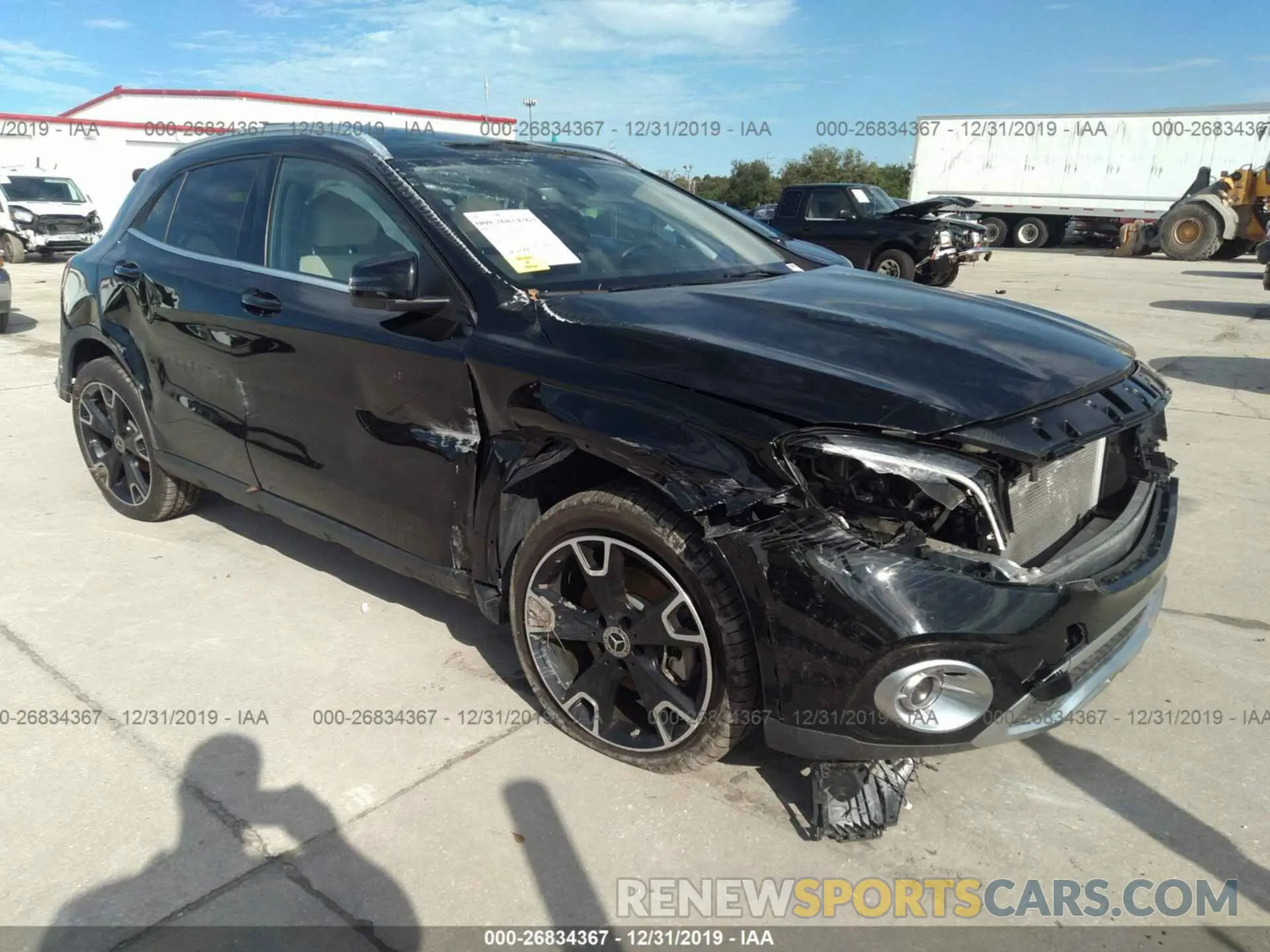 1 Photograph of a damaged car WDCTG4EB9KU001387 MERCEDES-BENZ GLA 2019