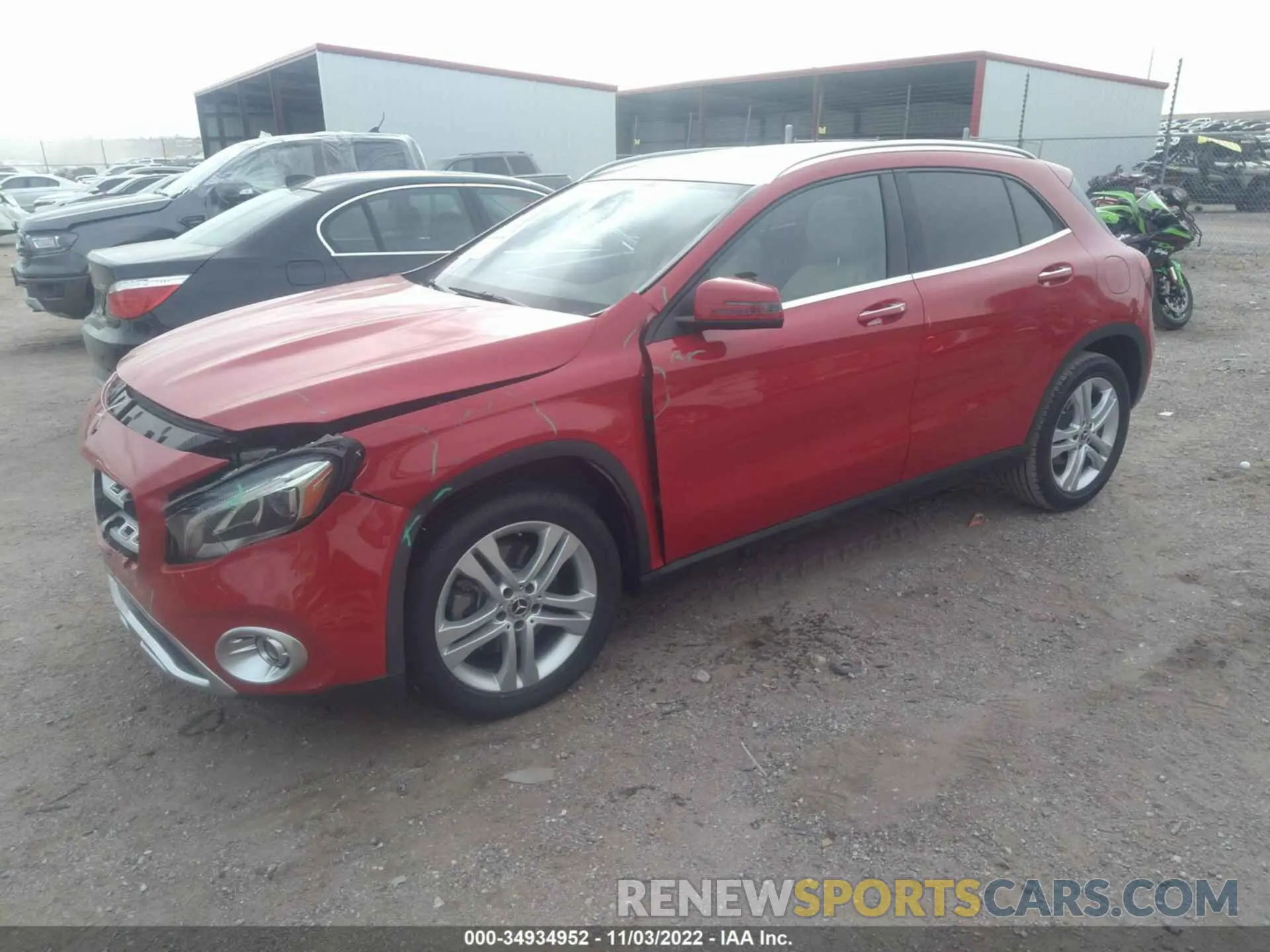 2 Фотография поврежденного автомобиля WDCTG4EBXLU021360 MERCEDES-BENZ GLA 2020