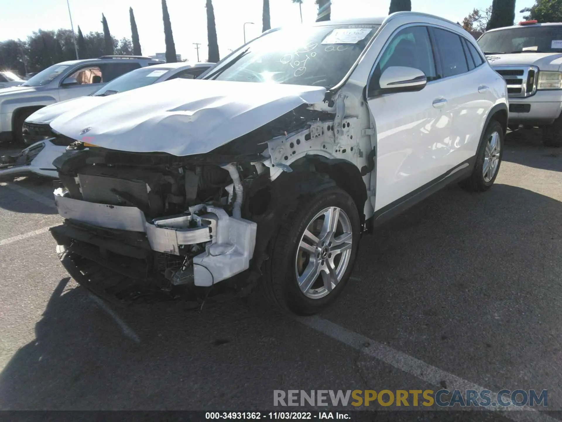 6 Photograph of a damaged car W1N4N4GB0NJ340535 MERCEDES-BENZ GLA 2022