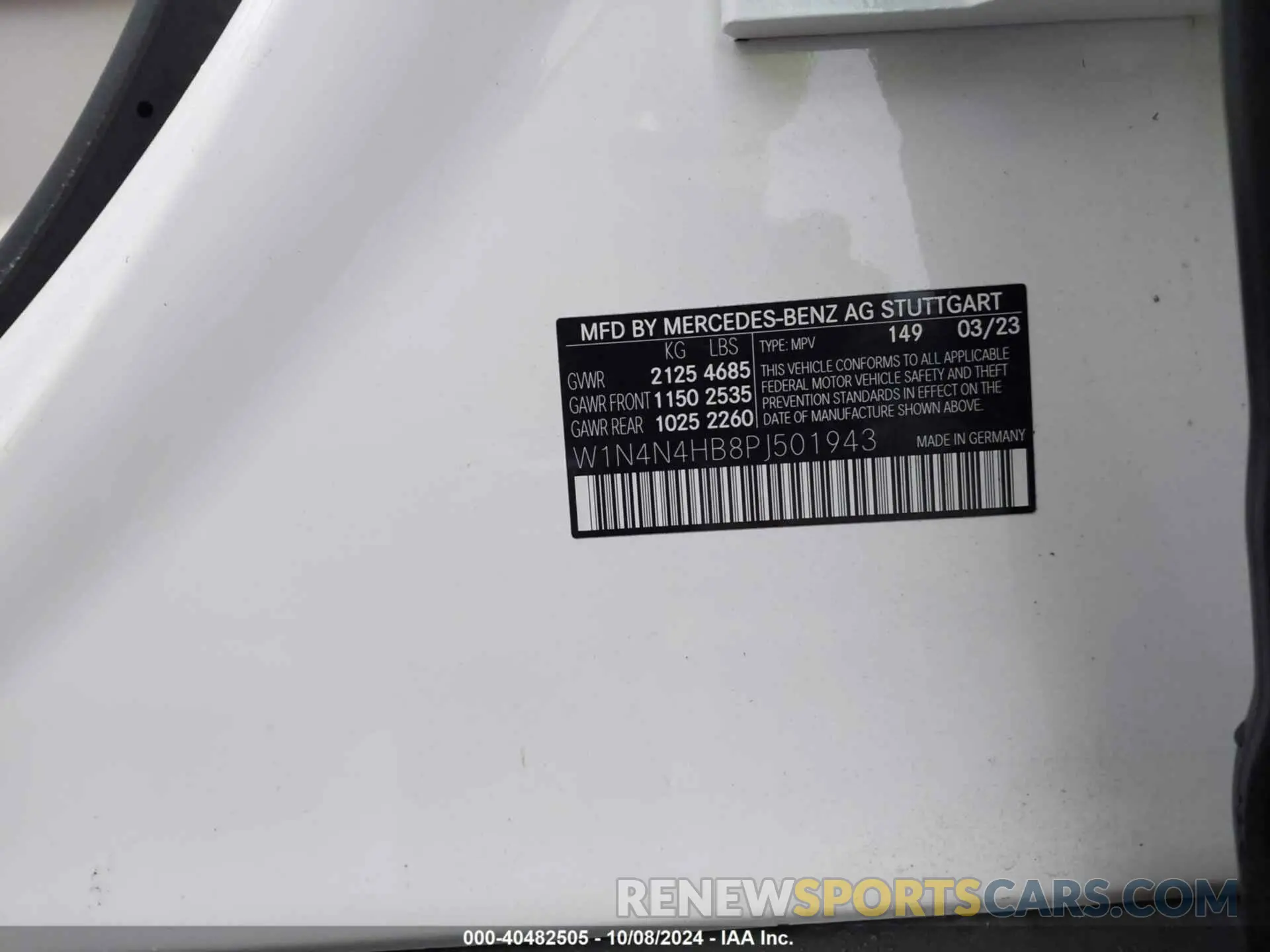 9 Photograph of a damaged car W1N4N4HB8PJ501943 MERCEDES-BENZ GLA 2023