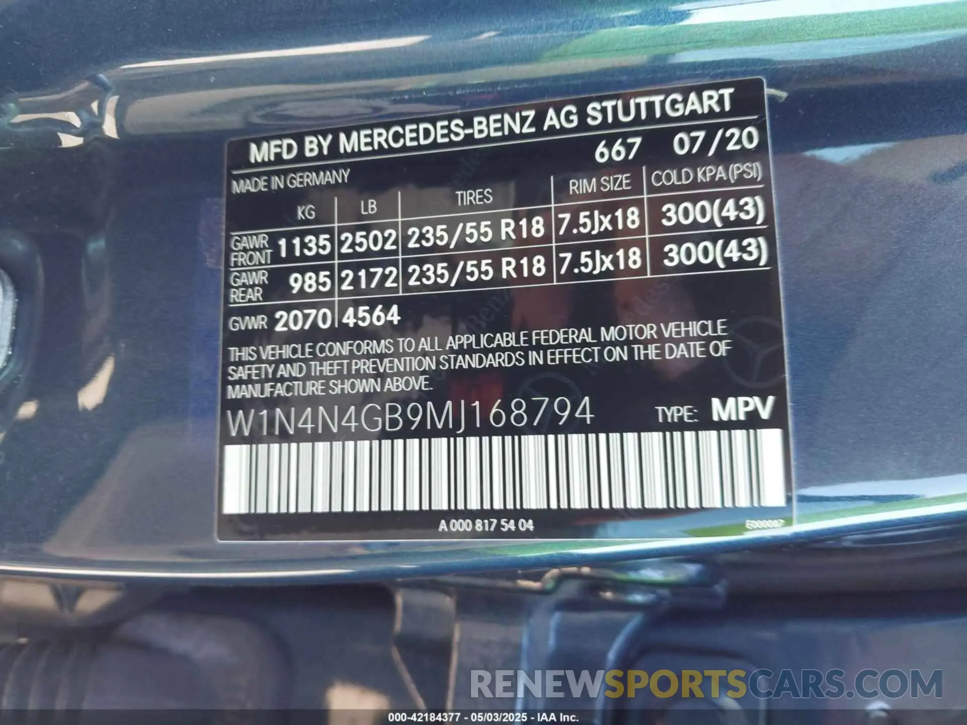 9 Photograph of a damaged car W1N4N4GB9MJ168794 MERCEDES-BENZ GLA 250 2021