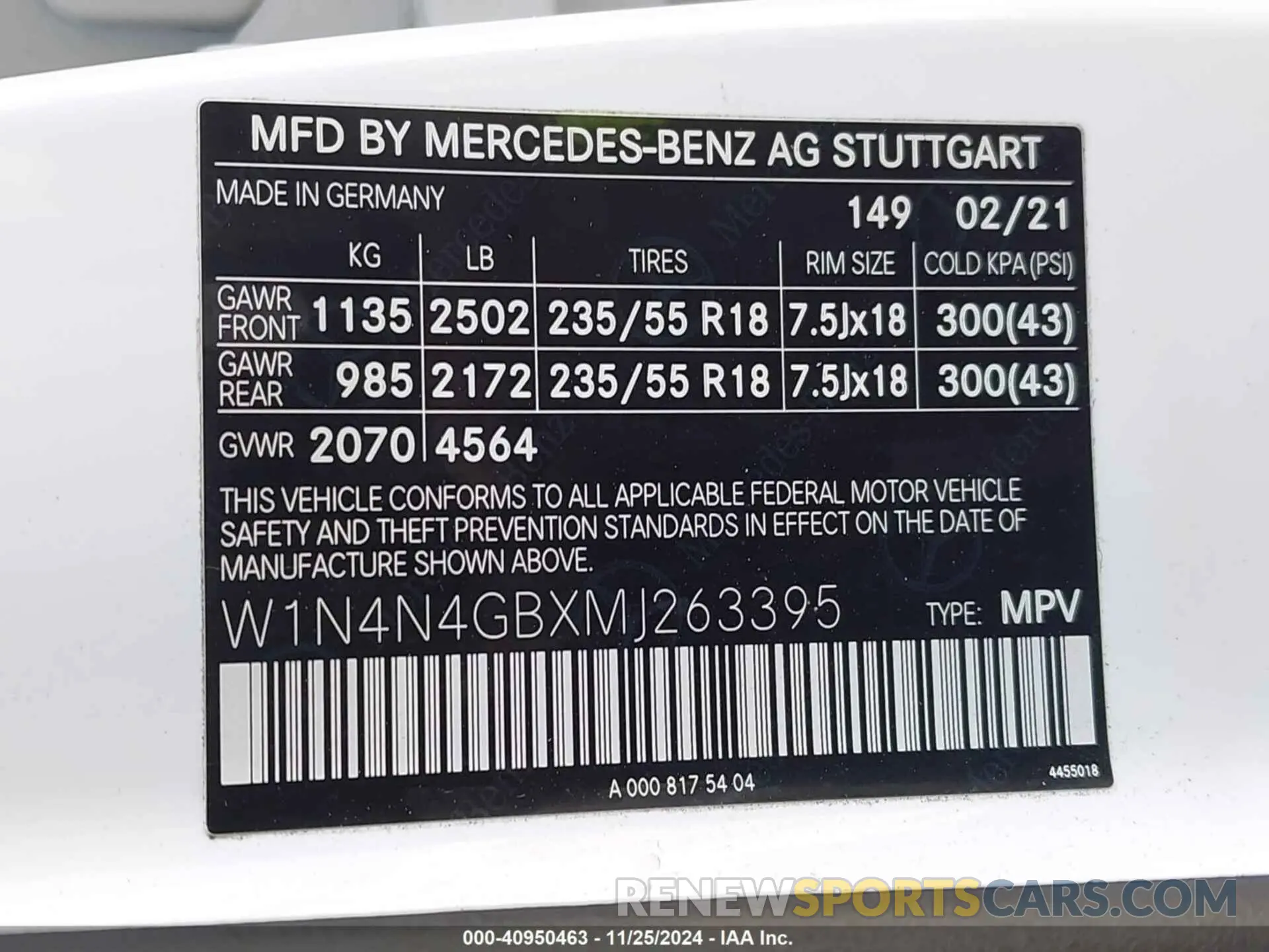 9 Фотография поврежденного автомобиля W1N4N4GBXMJ263395 MERCEDES-BENZ GLA 250 2021
