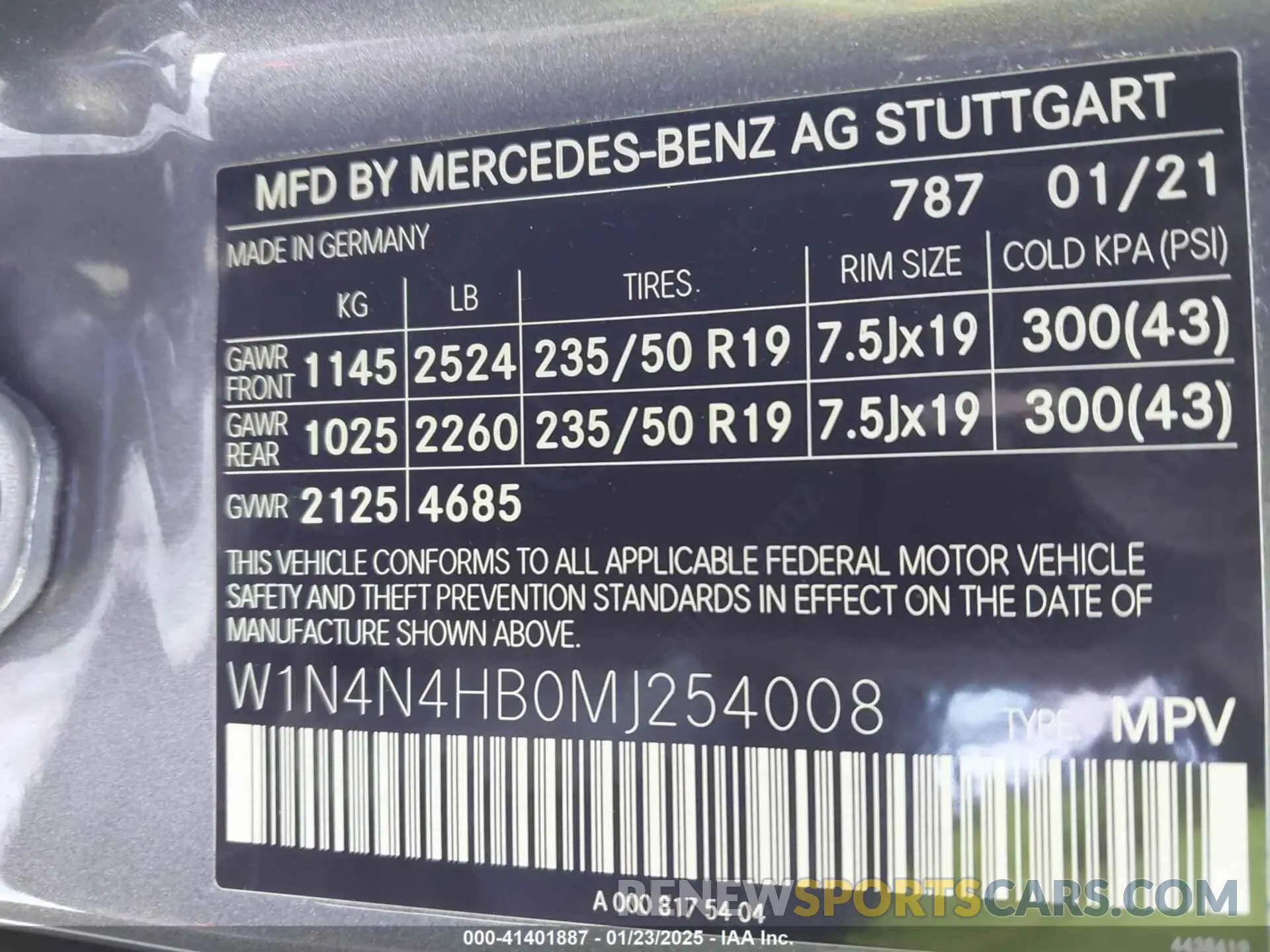 9 Фотография поврежденного автомобиля W1N4N4HB0MJ254008 MERCEDES-BENZ GLA 250 2021