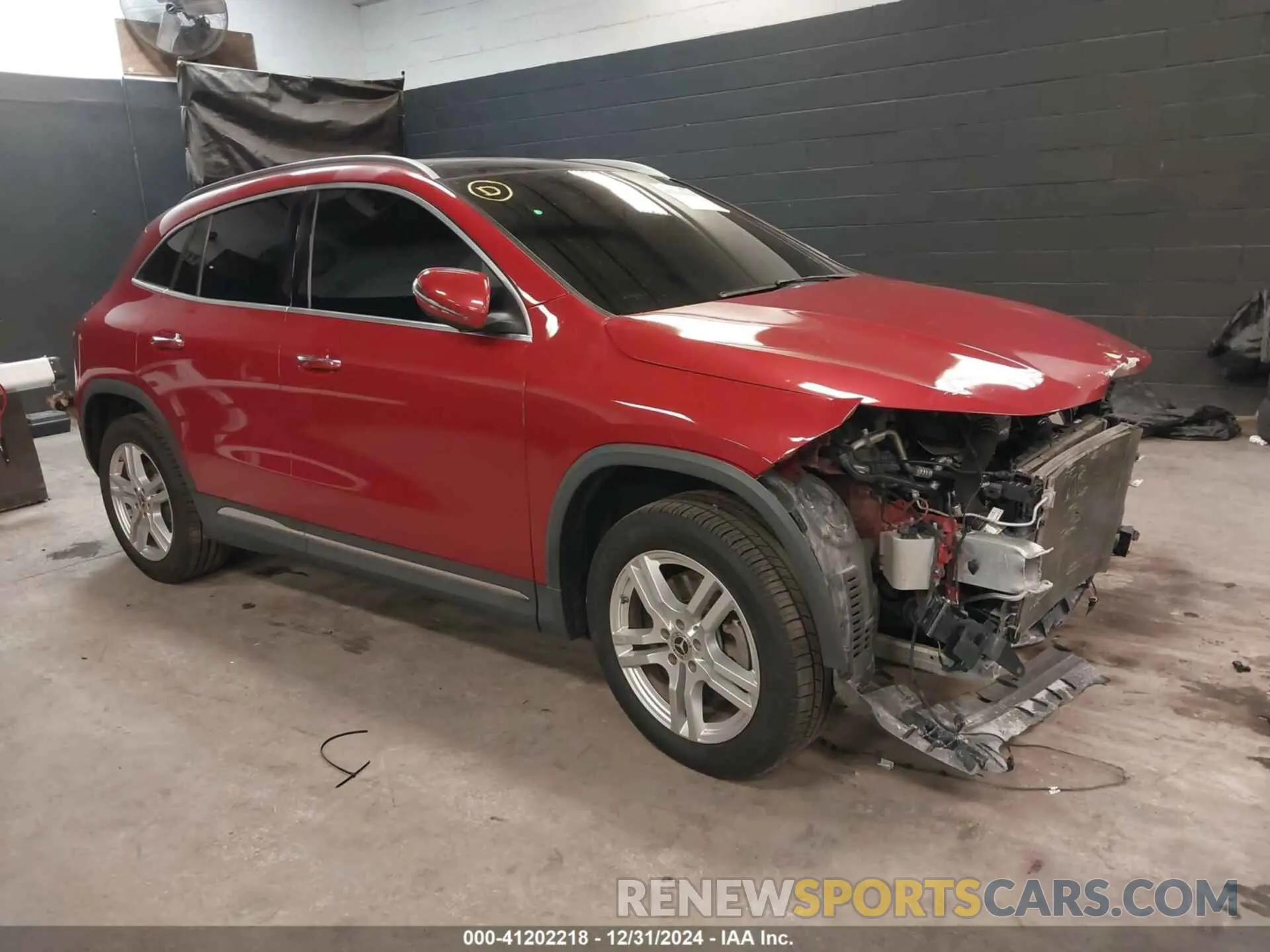 1 Photograph of a damaged car W1N4N4HB6MJ195045 MERCEDES-BENZ GLA 250 2021