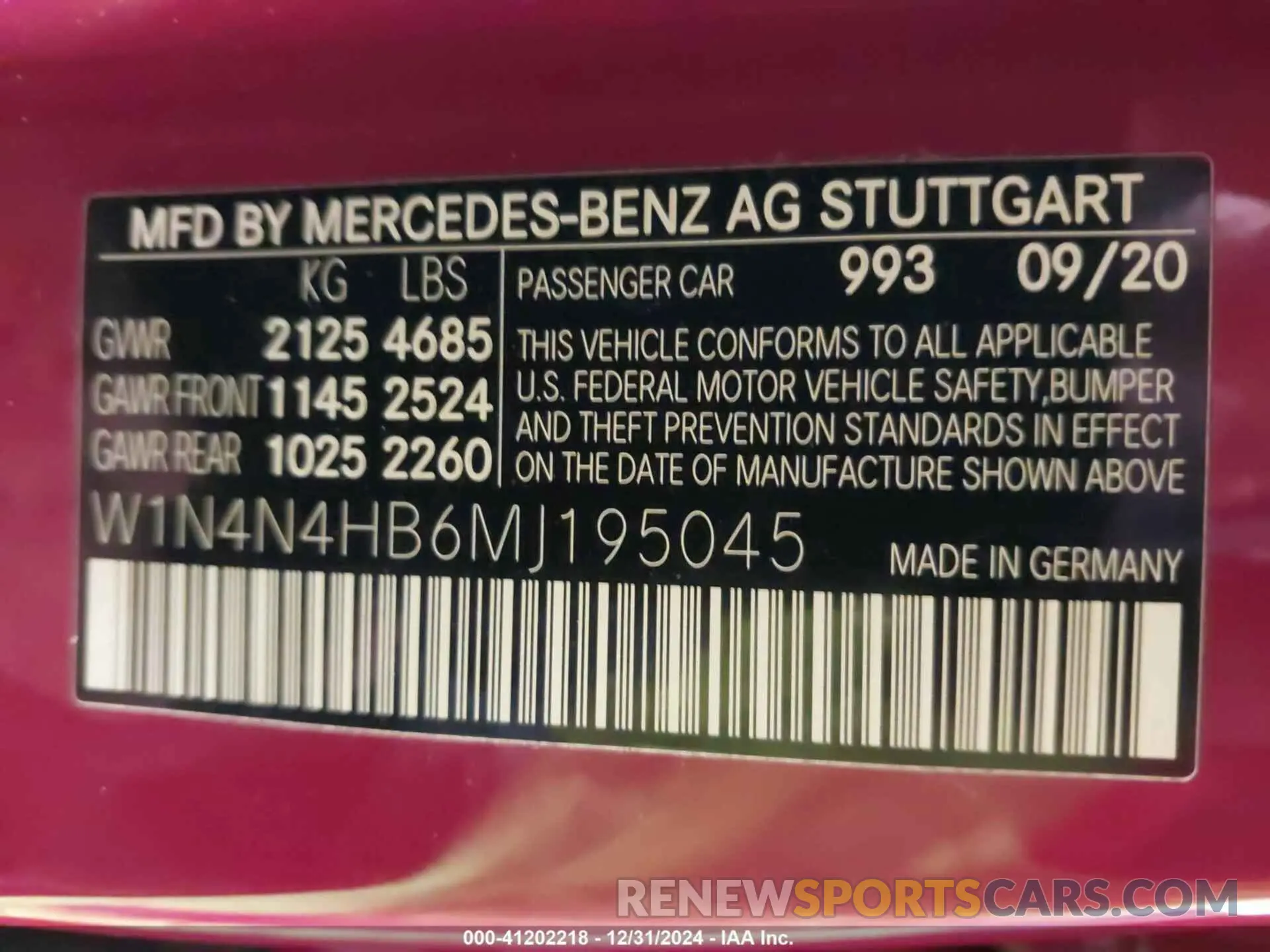 9 Photograph of a damaged car W1N4N4HB6MJ195045 MERCEDES-BENZ GLA 250 2021