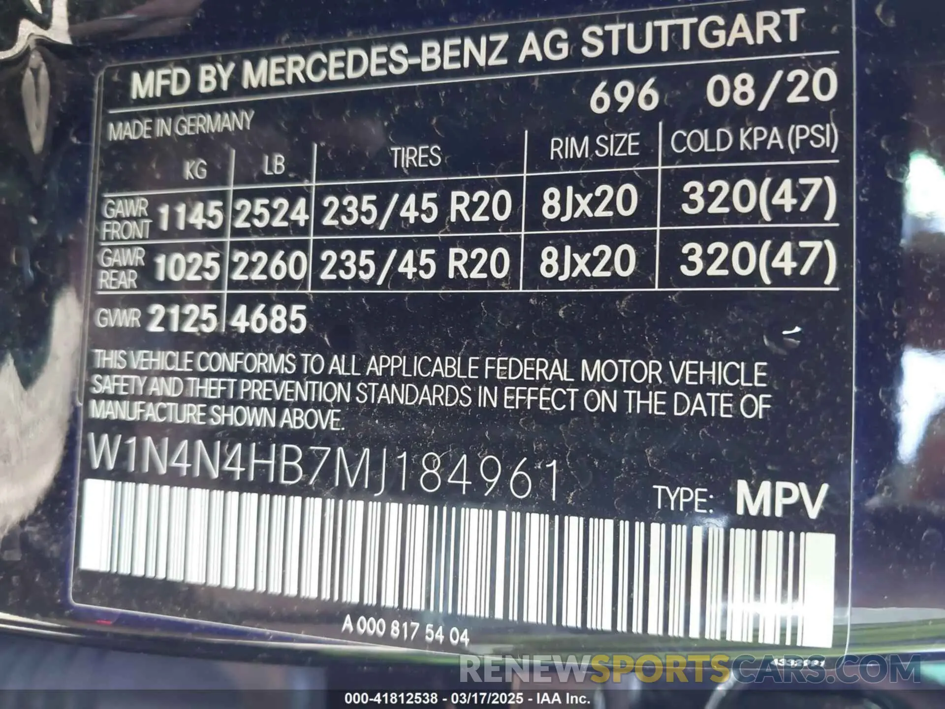 9 Photograph of a damaged car W1N4N4HB7MJ184961 MERCEDES-BENZ GLA 250 2021