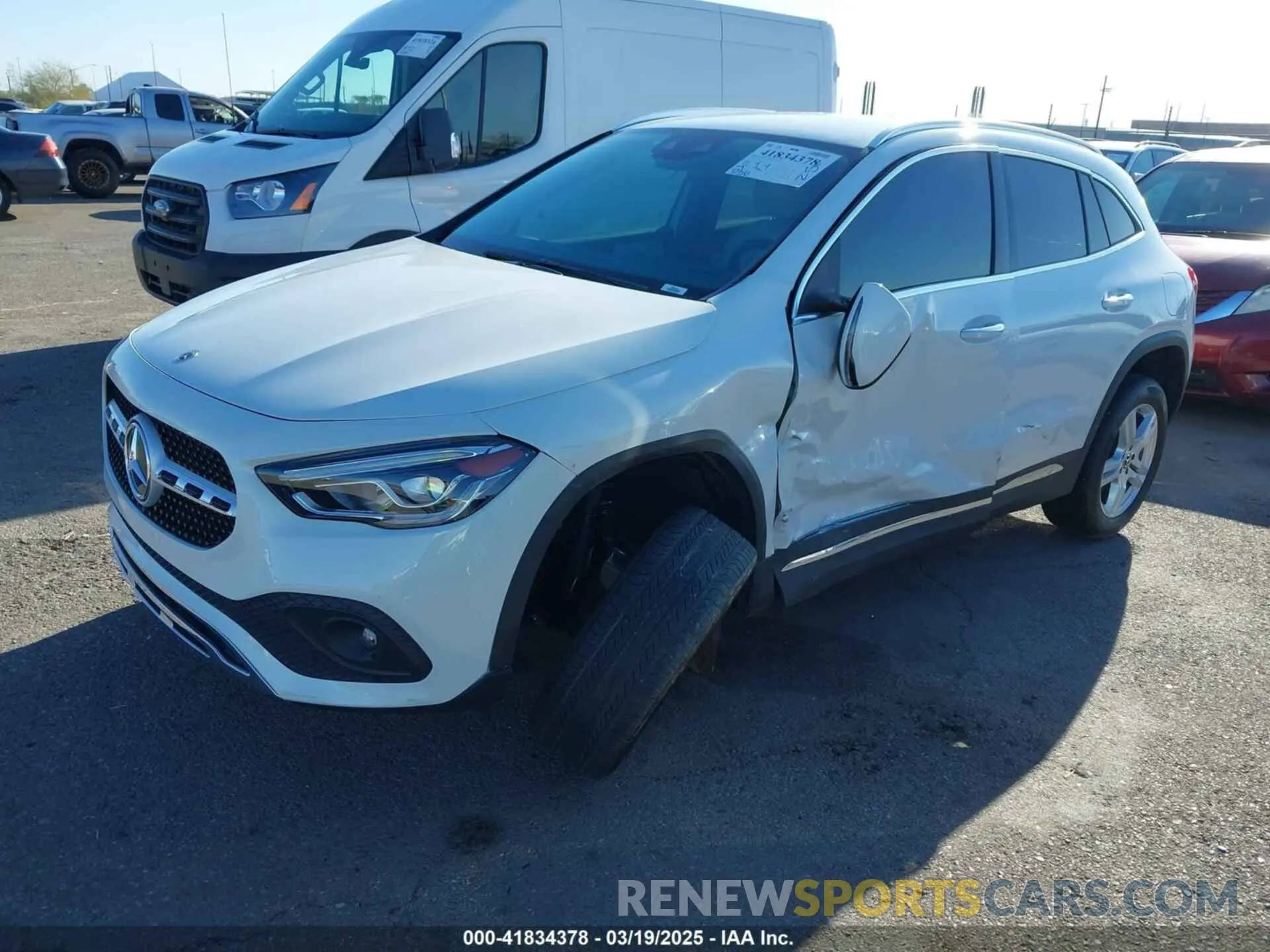 2 Photograph of a damaged car W1N4N4HB5NJ395075 MERCEDES-BENZ GLA 250 2022