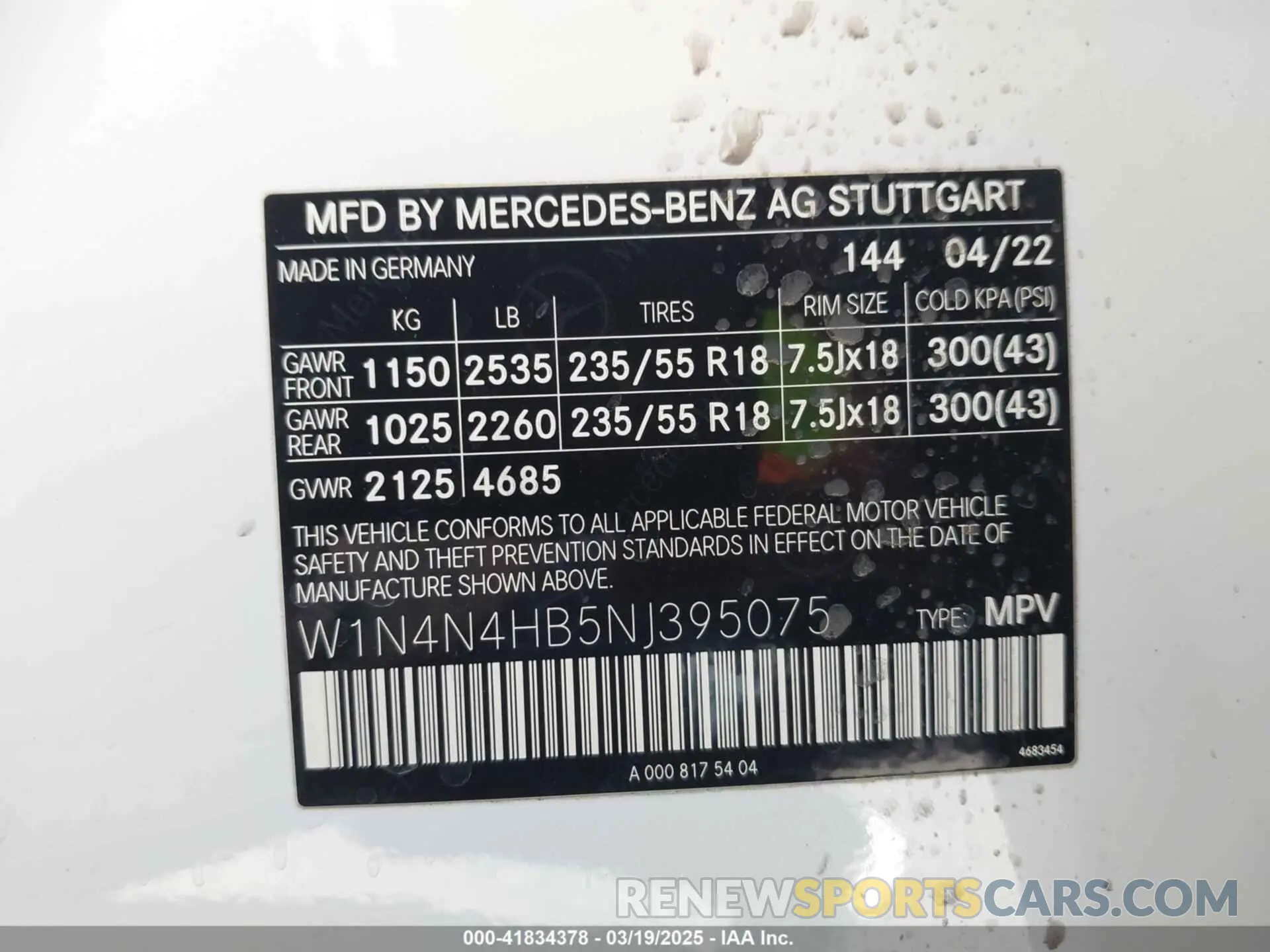 9 Photograph of a damaged car W1N4N4HB5NJ395075 MERCEDES-BENZ GLA 250 2022