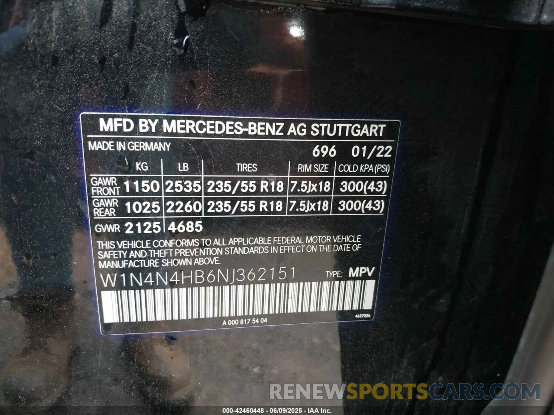 9 Photograph of a damaged car W1N4N4HB6NJ362151 MERCEDES-BENZ GLA 250 2022