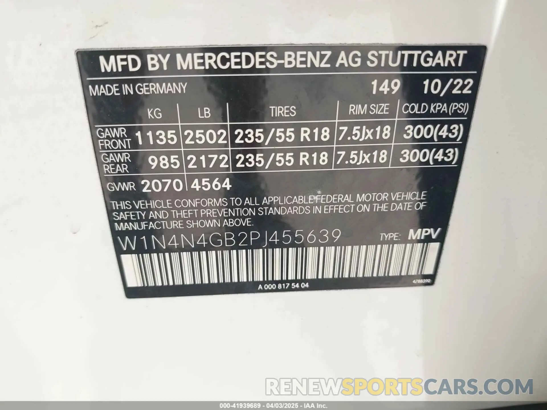9 Фотография поврежденного автомобиля W1N4N4GB2PJ455639 MERCEDES-BENZ GLA 250 2023