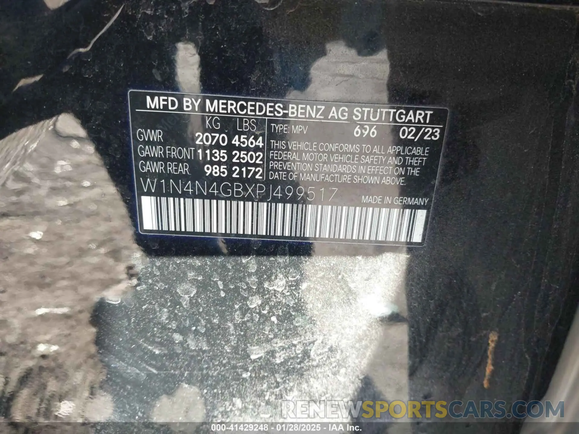 9 Photograph of a damaged car W1N4N4GBXPJ499517 MERCEDES-BENZ GLA 250 2023