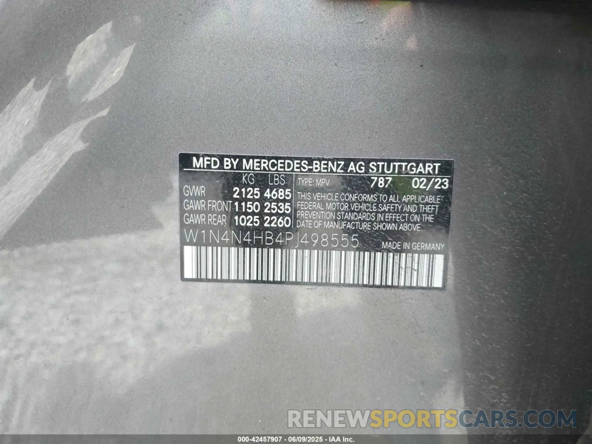 9 Photograph of a damaged car W1N4N4HB4PJ498555 MERCEDES-BENZ GLA 250 2023