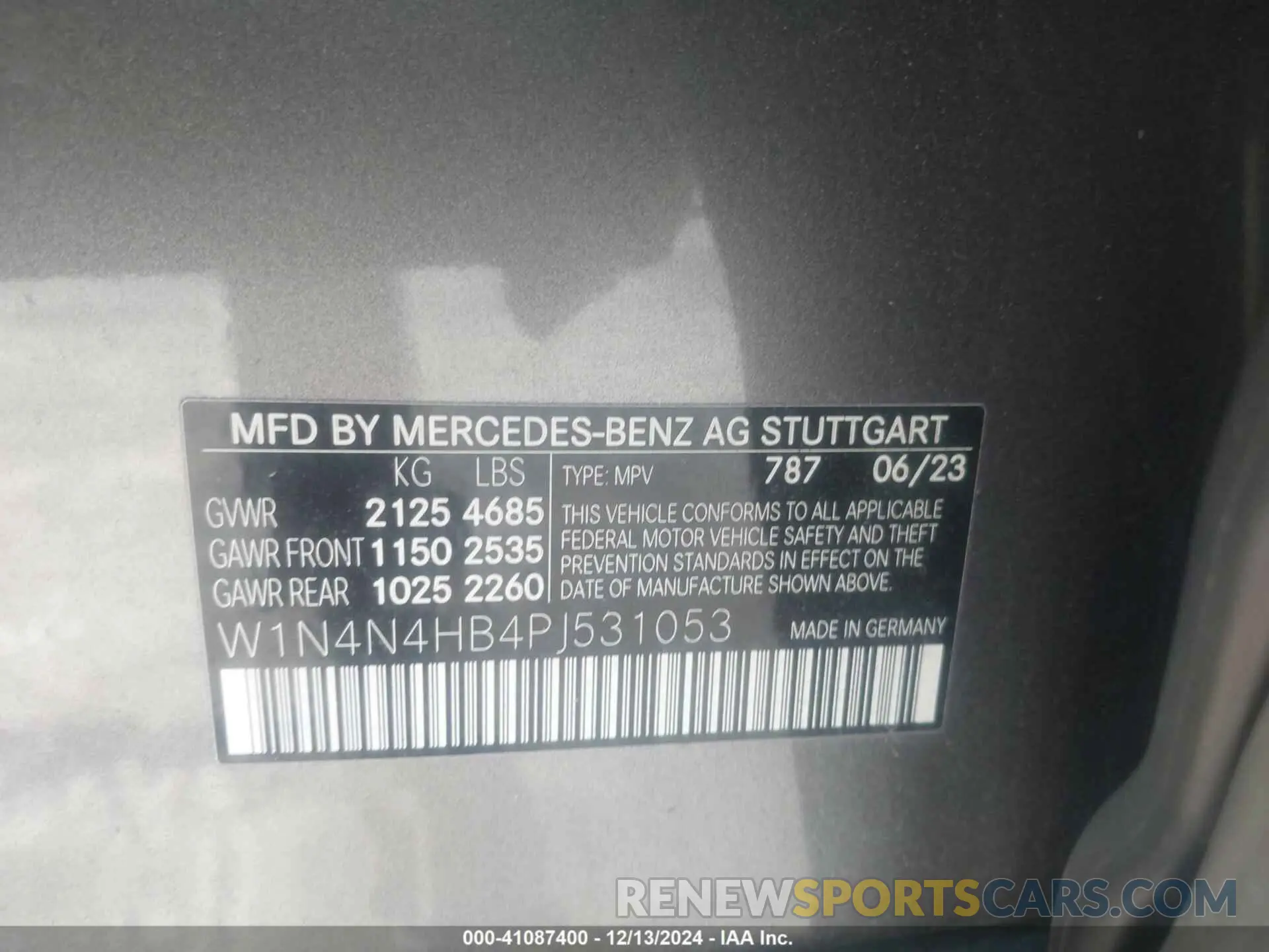 9 Фотография поврежденного автомобиля W1N4N4HB4PJ531053 MERCEDES-BENZ GLA 250 2023