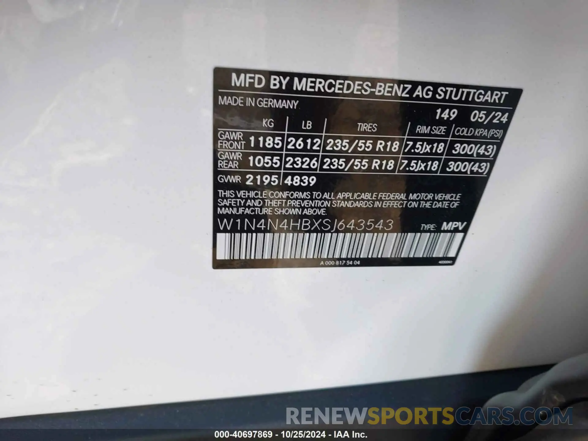 9 Фотография поврежденного автомобиля W1N4N4HBXSJ643543 MERCEDES-BENZ GLA 250 2025